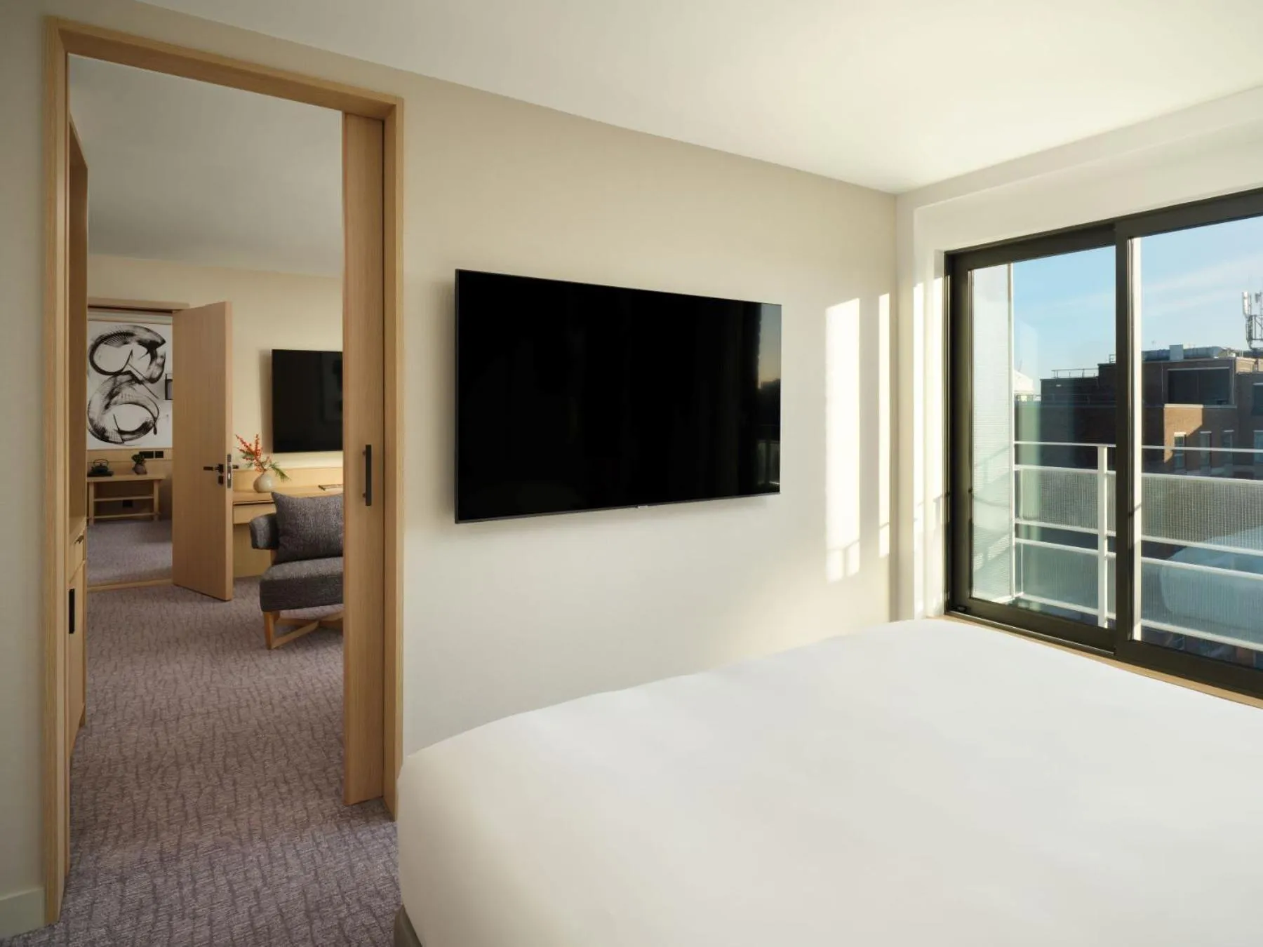 Bed in Nobu Hotel London Portman Square