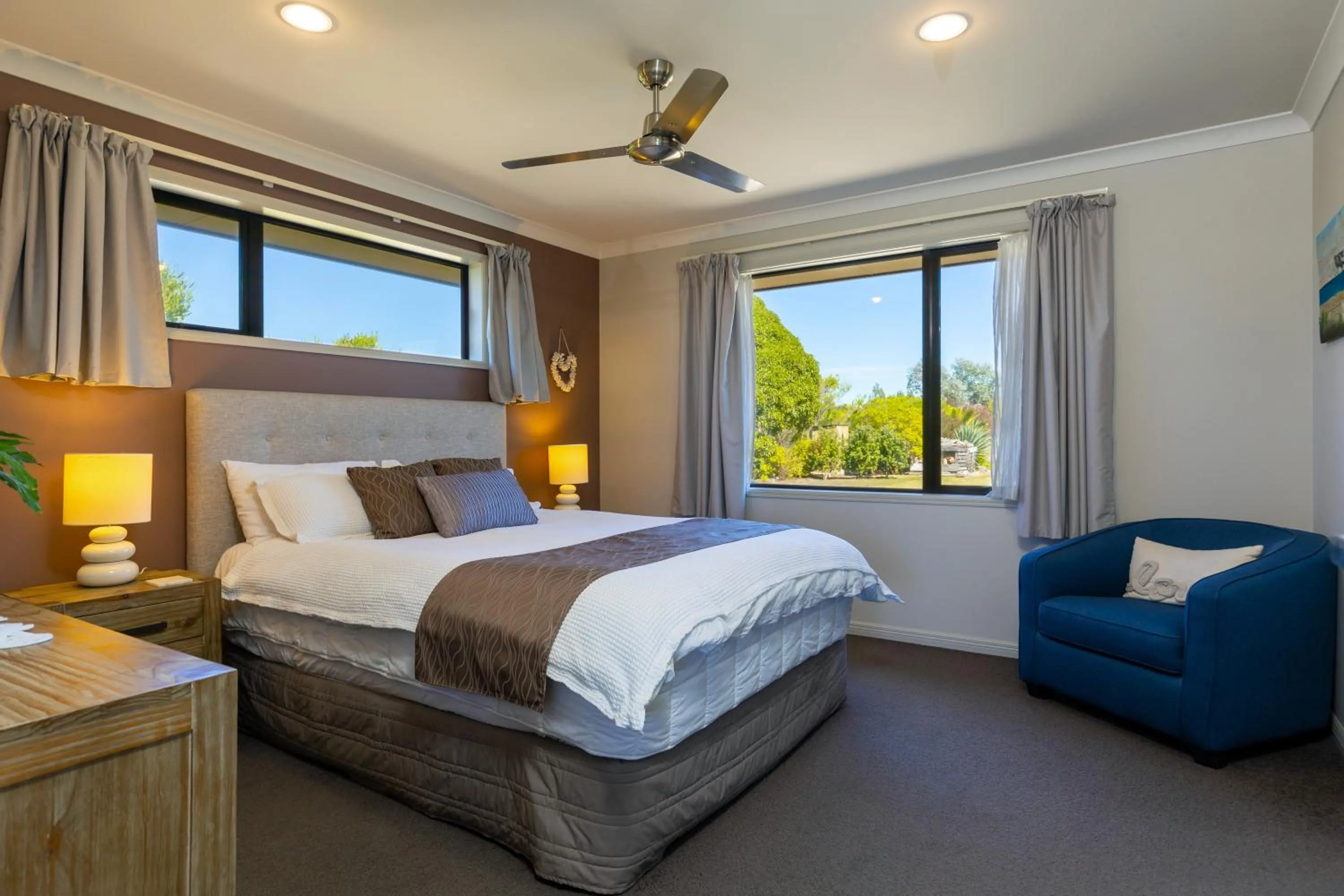 Bed in Ocean View Beachfront Apartment