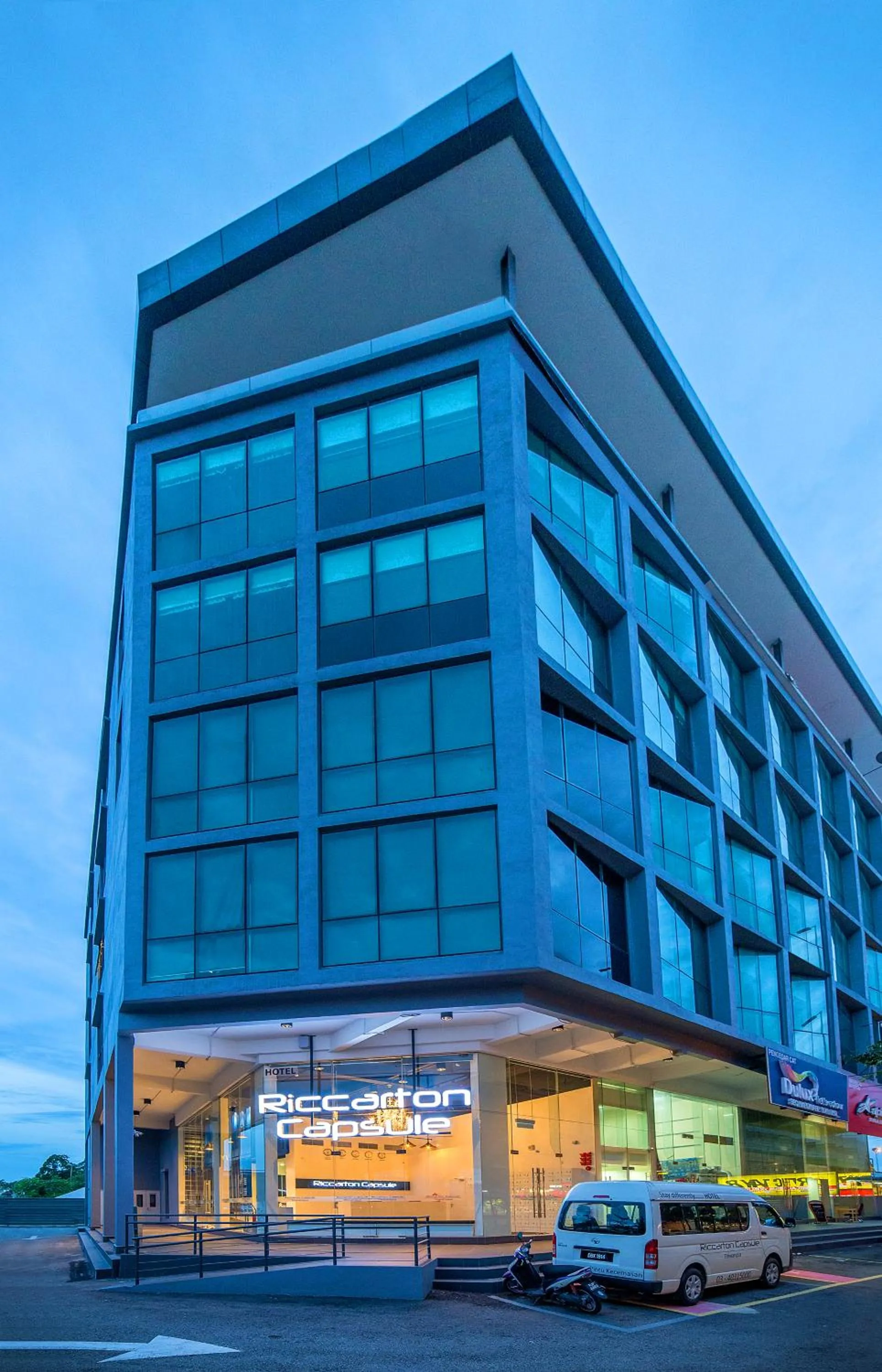 Property building in Riccarton Capsule Hotel