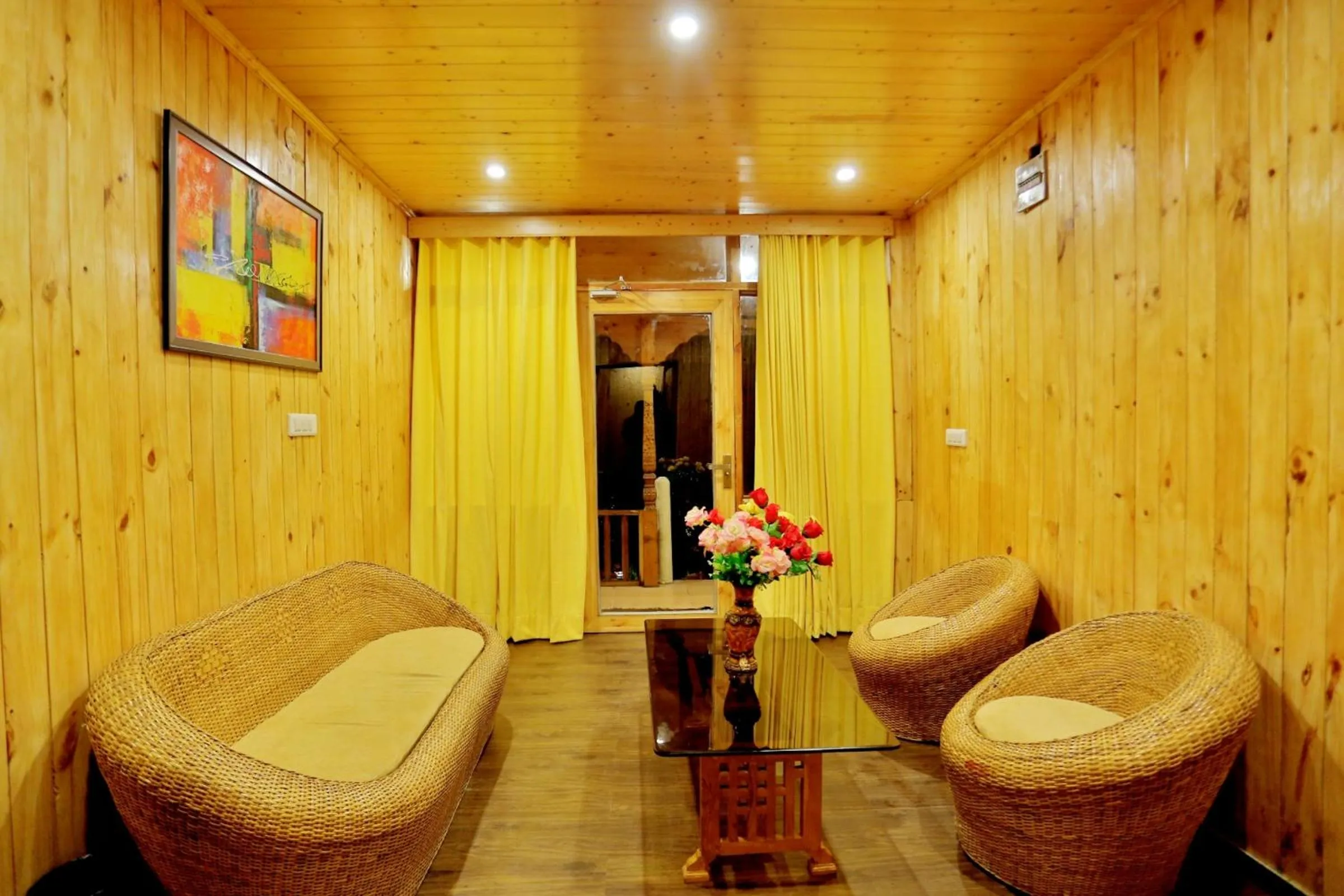 Seating area in Amara Resorts Manali