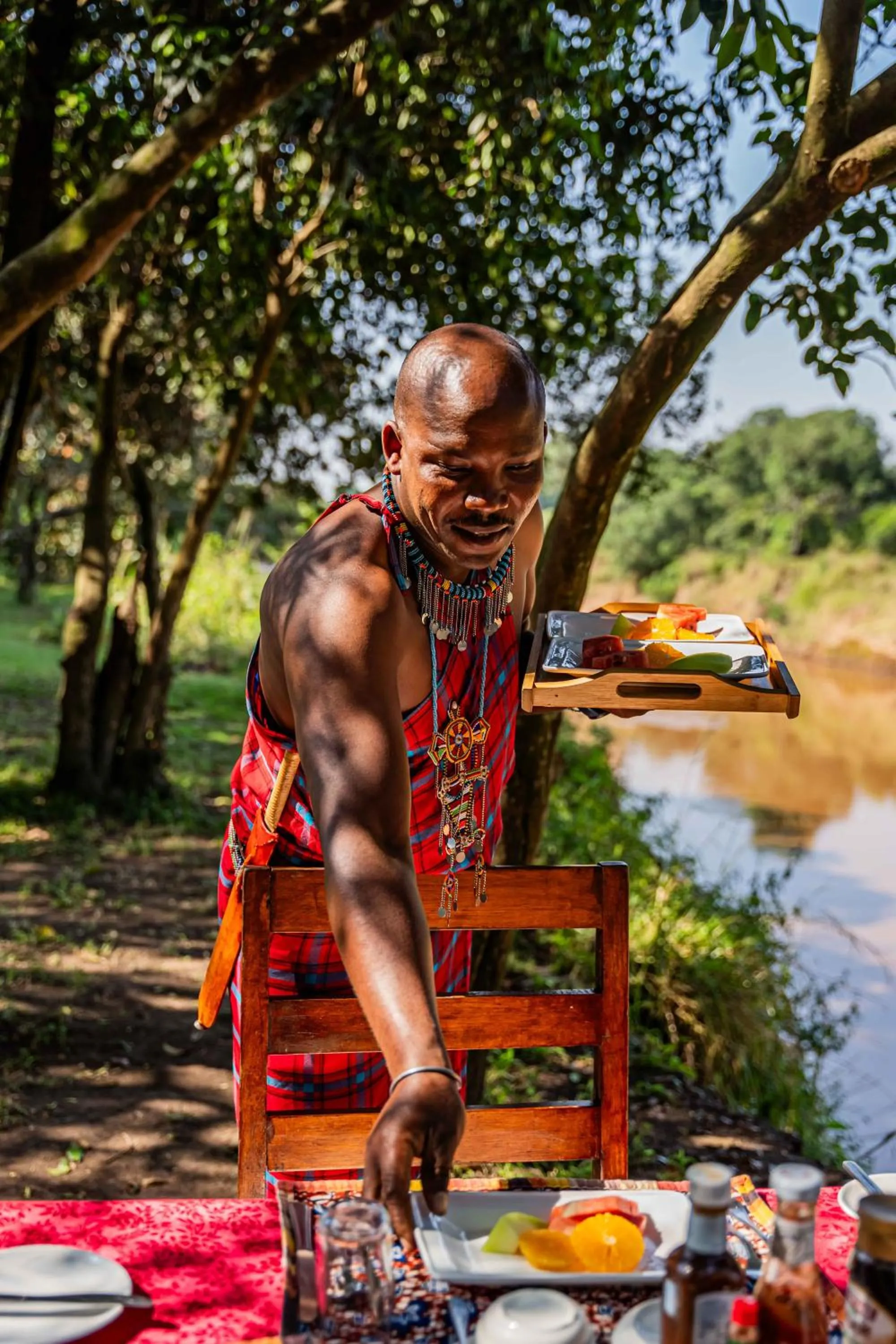 Breakfast in Royal Mara Safari Lodge