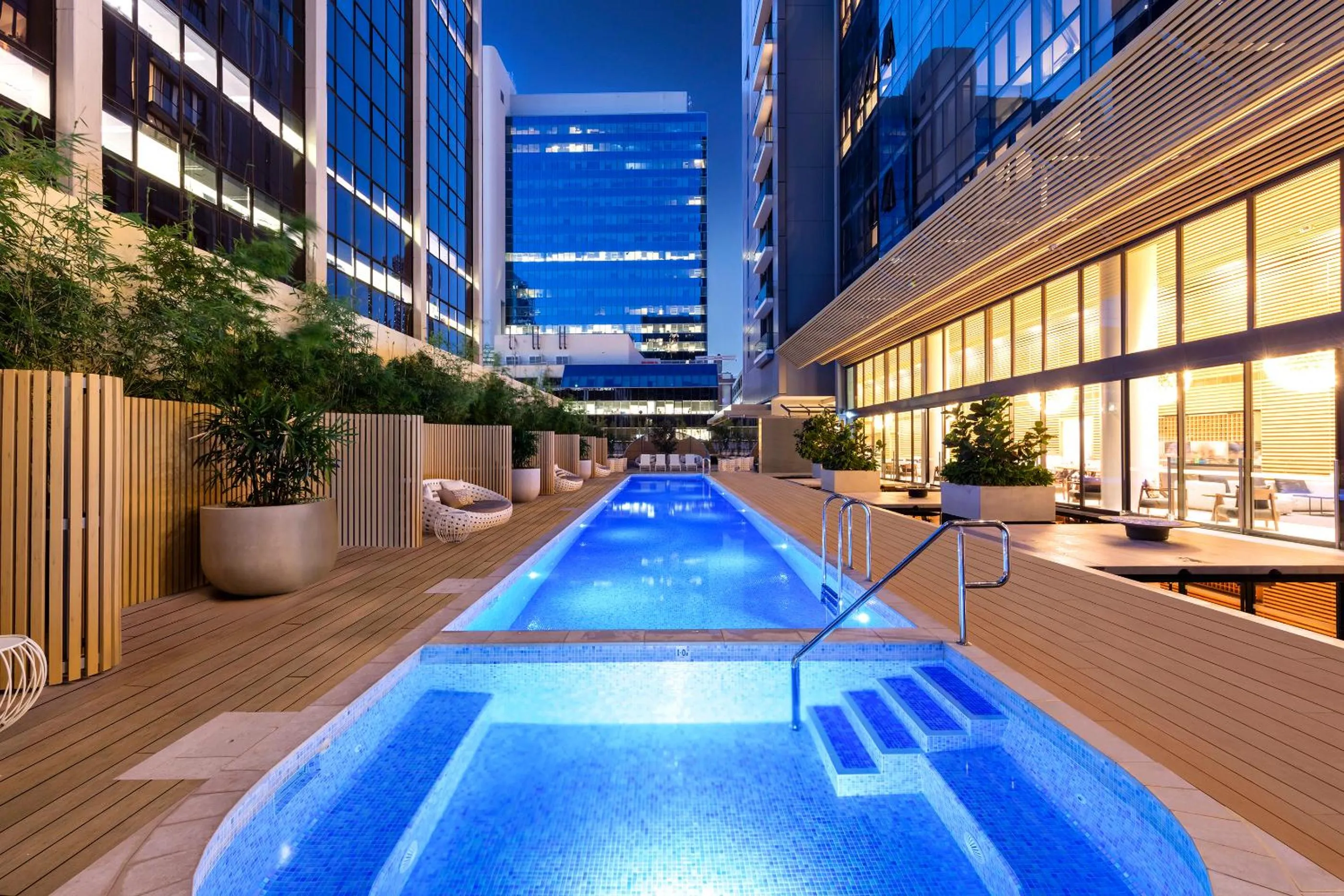 Swimming pool in SKYE Hotel Suites Parramatta