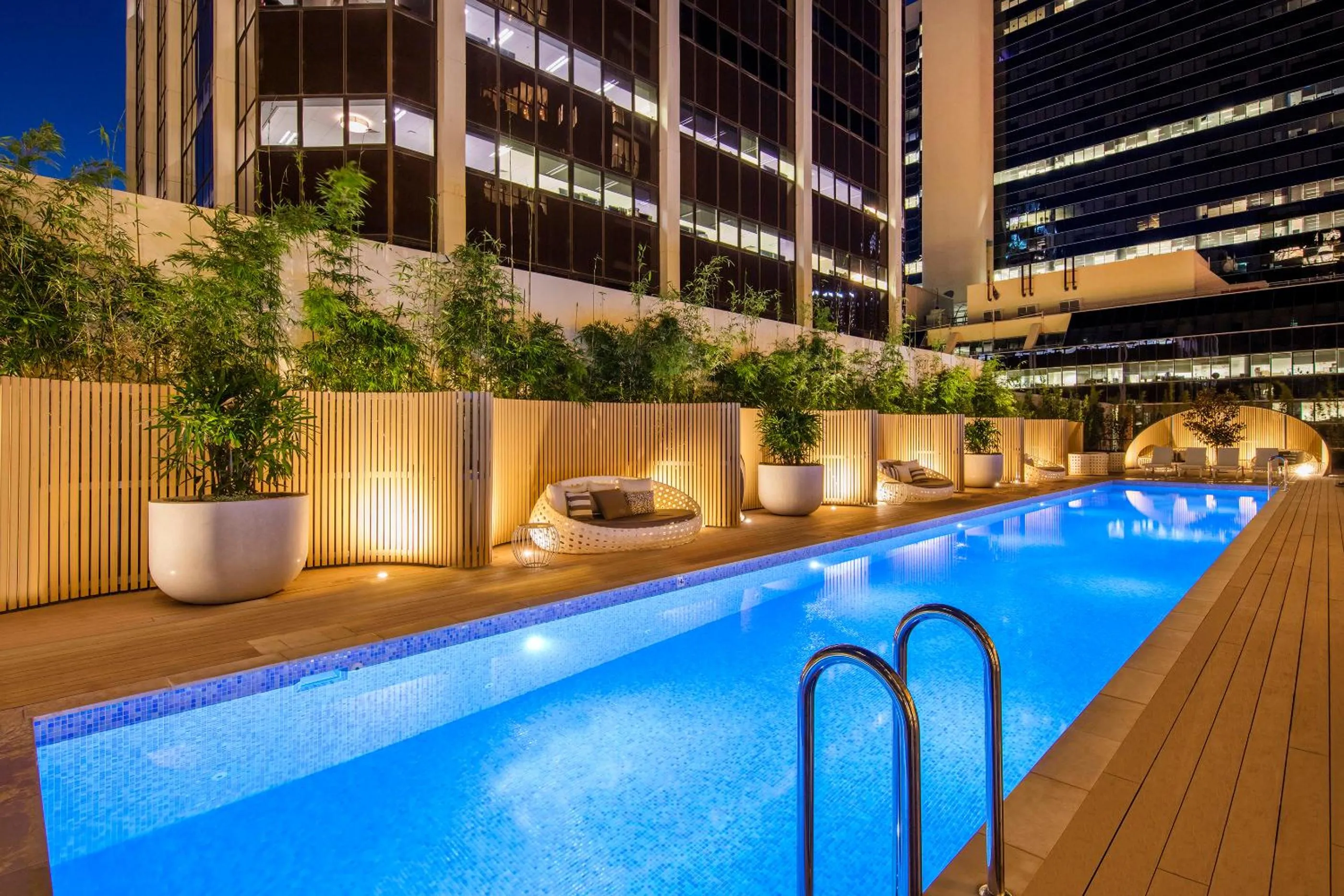 Swimming pool in SKYE Hotel Suites Parramatta