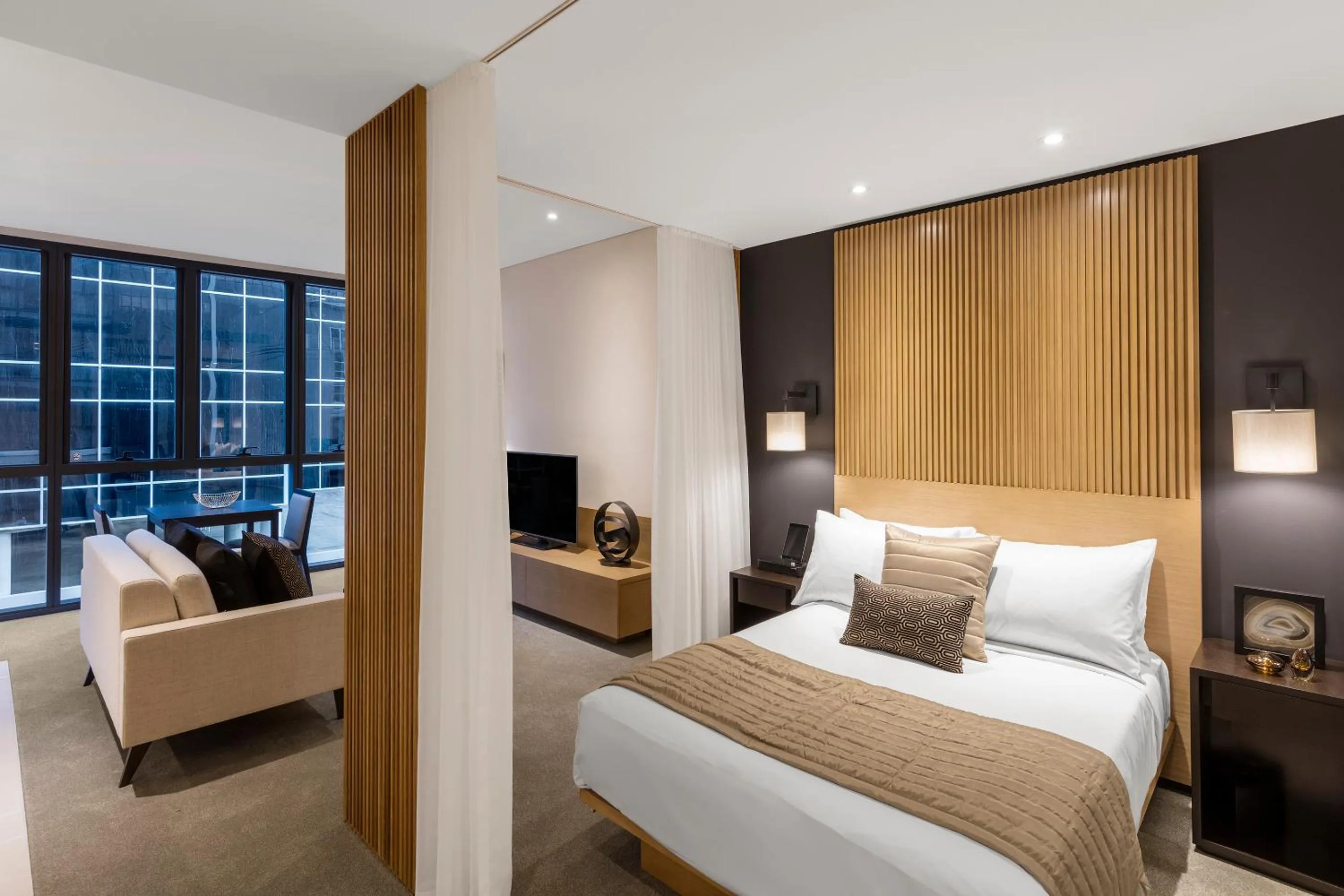 Photo of the whole room, Bed in SKYE Hotel Suites Parramatta