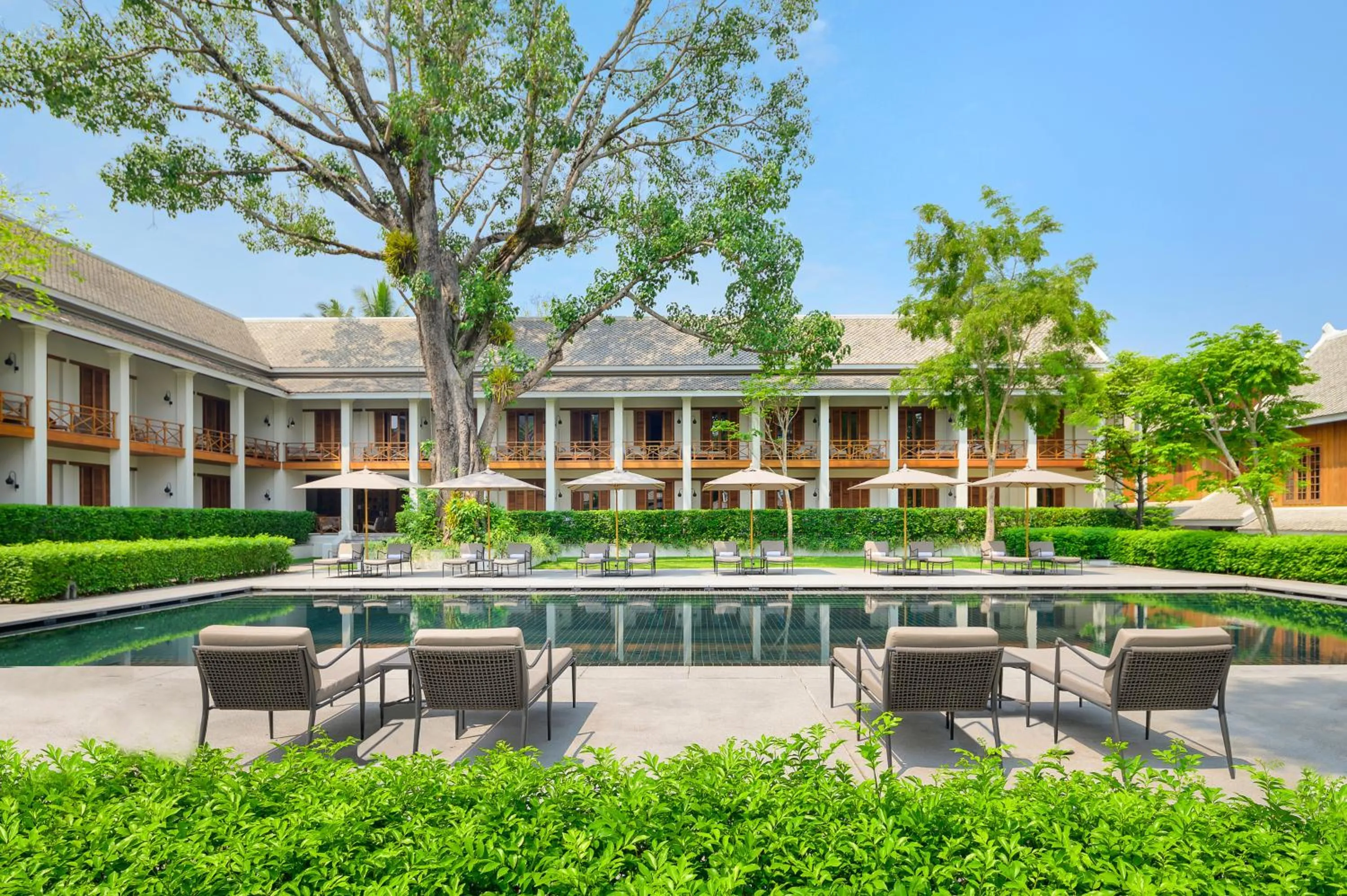 Pool view in Avani+ Luang Prabang Hotel