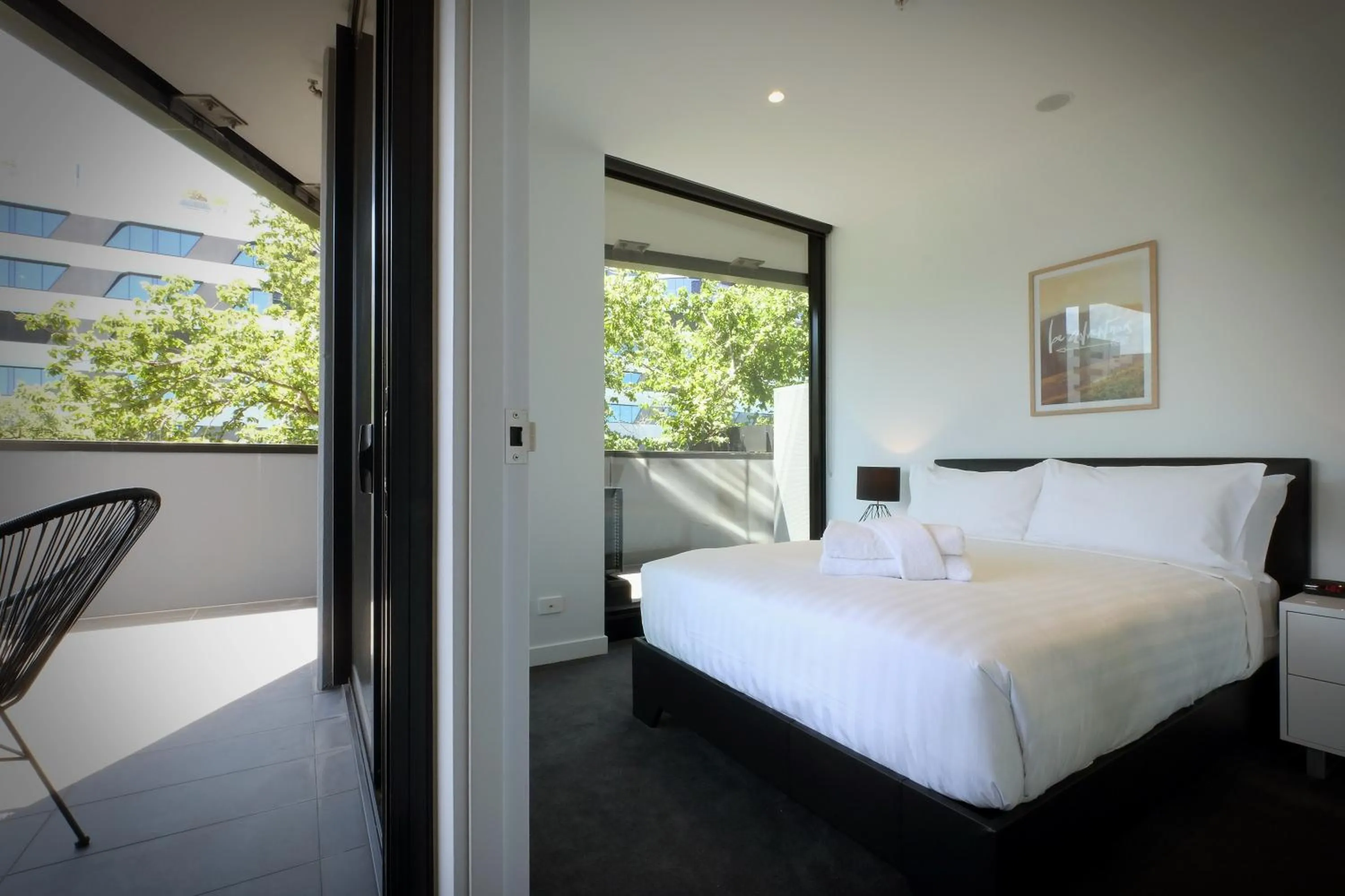 Balcony/Terrace, Bed in Turnkey Accommodation-North Melbourne
