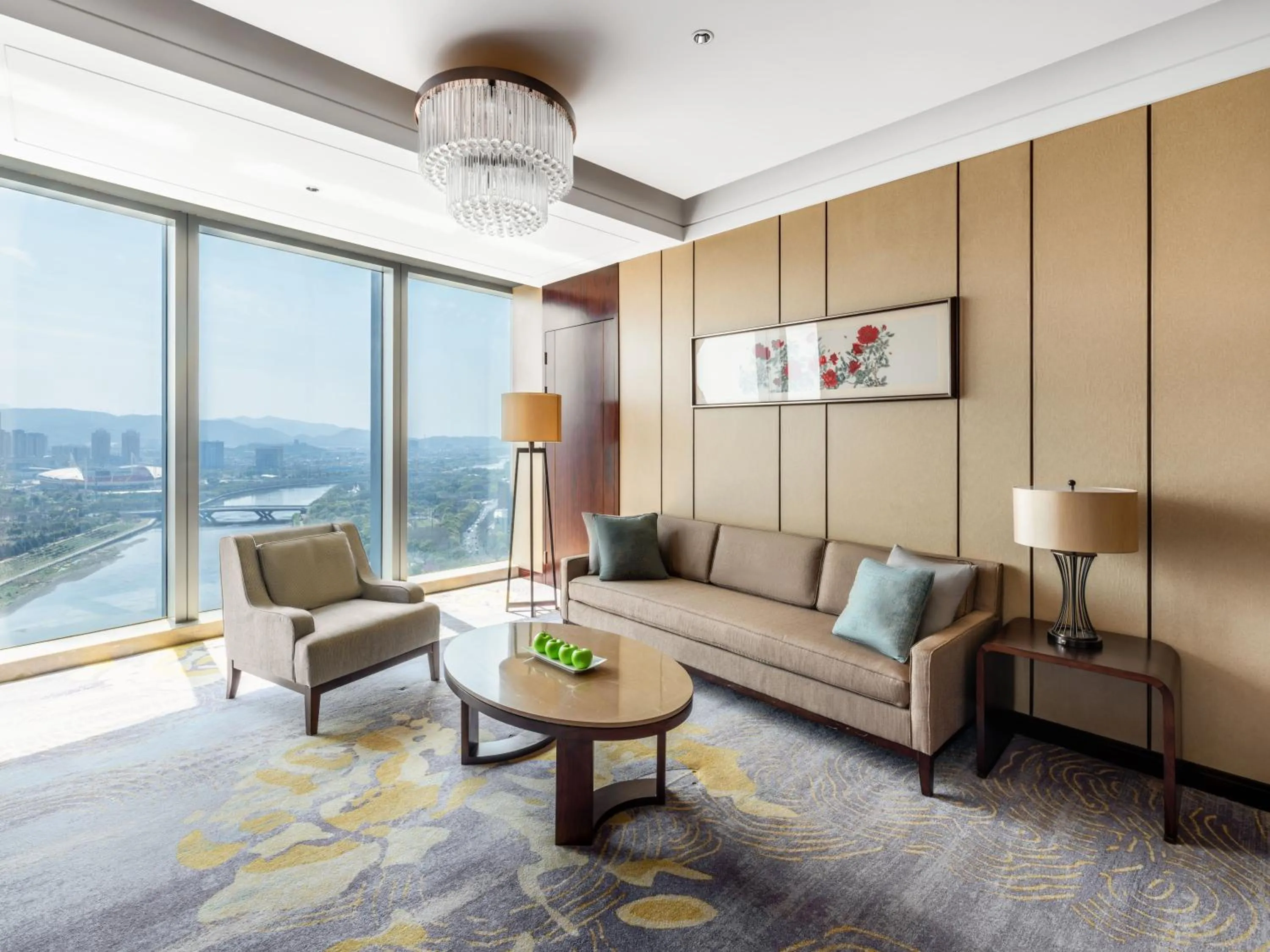 Living room in Shangri-La Yiwu - 3 Min To The Mall, Free Coffee At Lobby