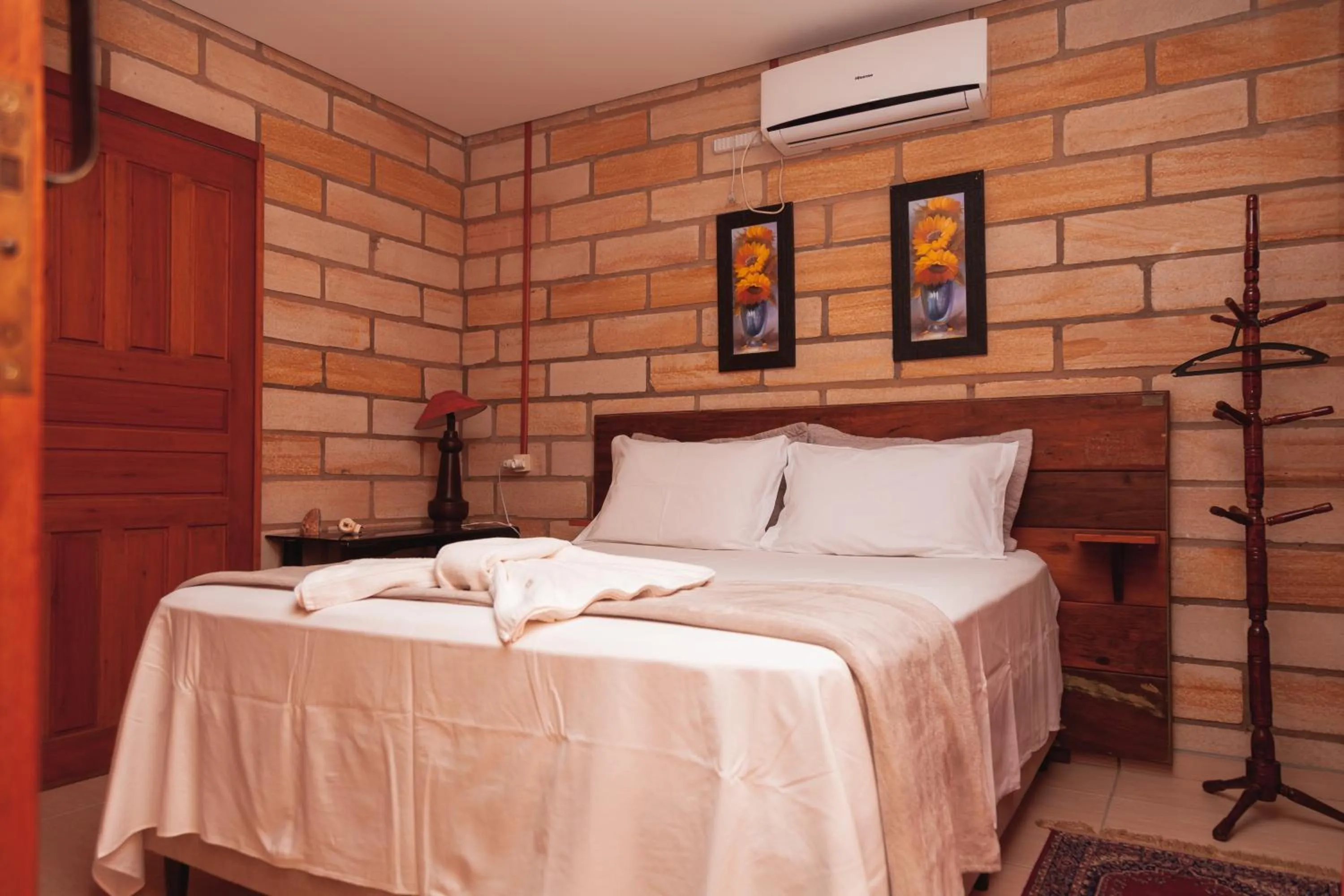 Bed in Pousada Água dos Canyons