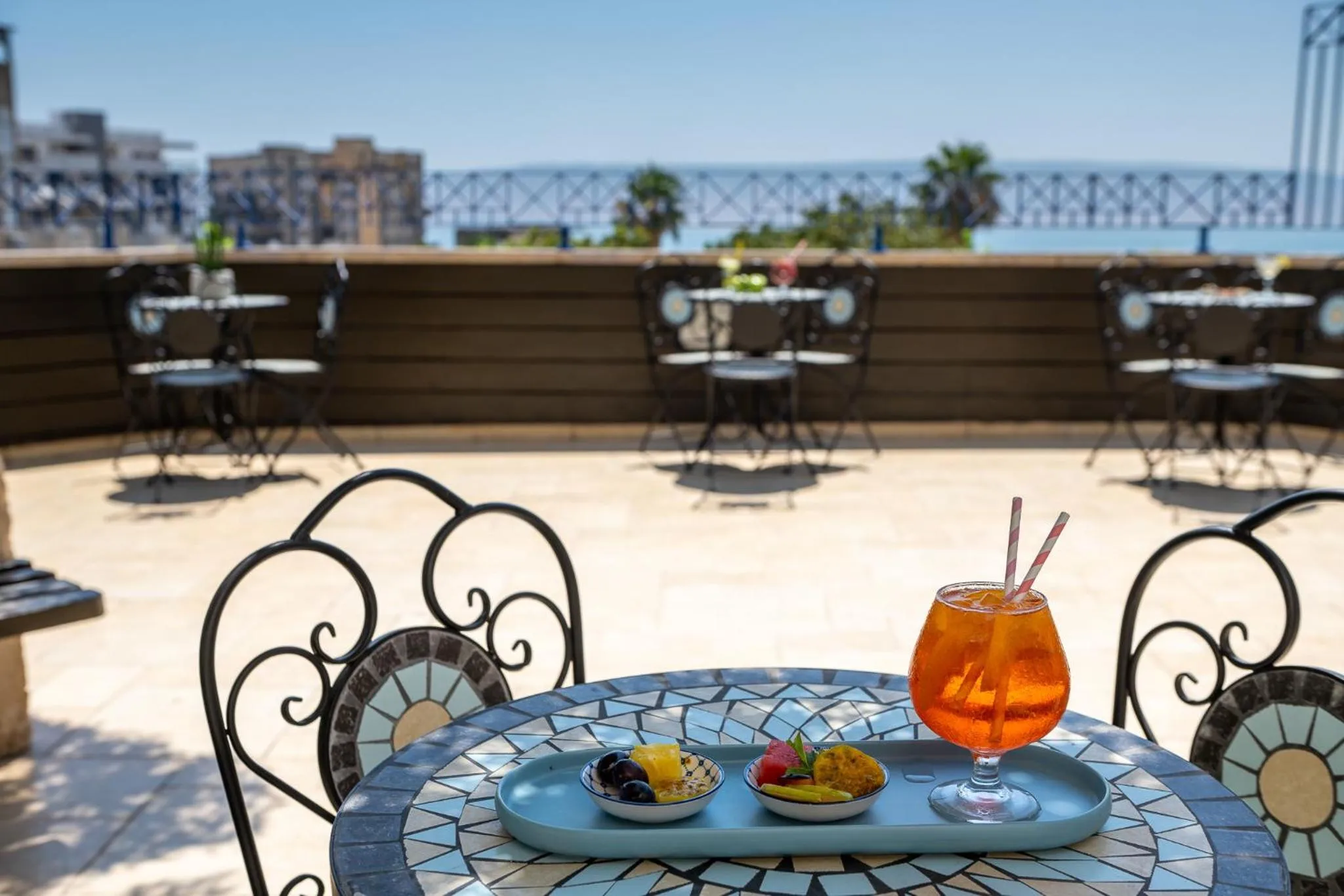 Patio in Prima Galil Tiberias Hotel