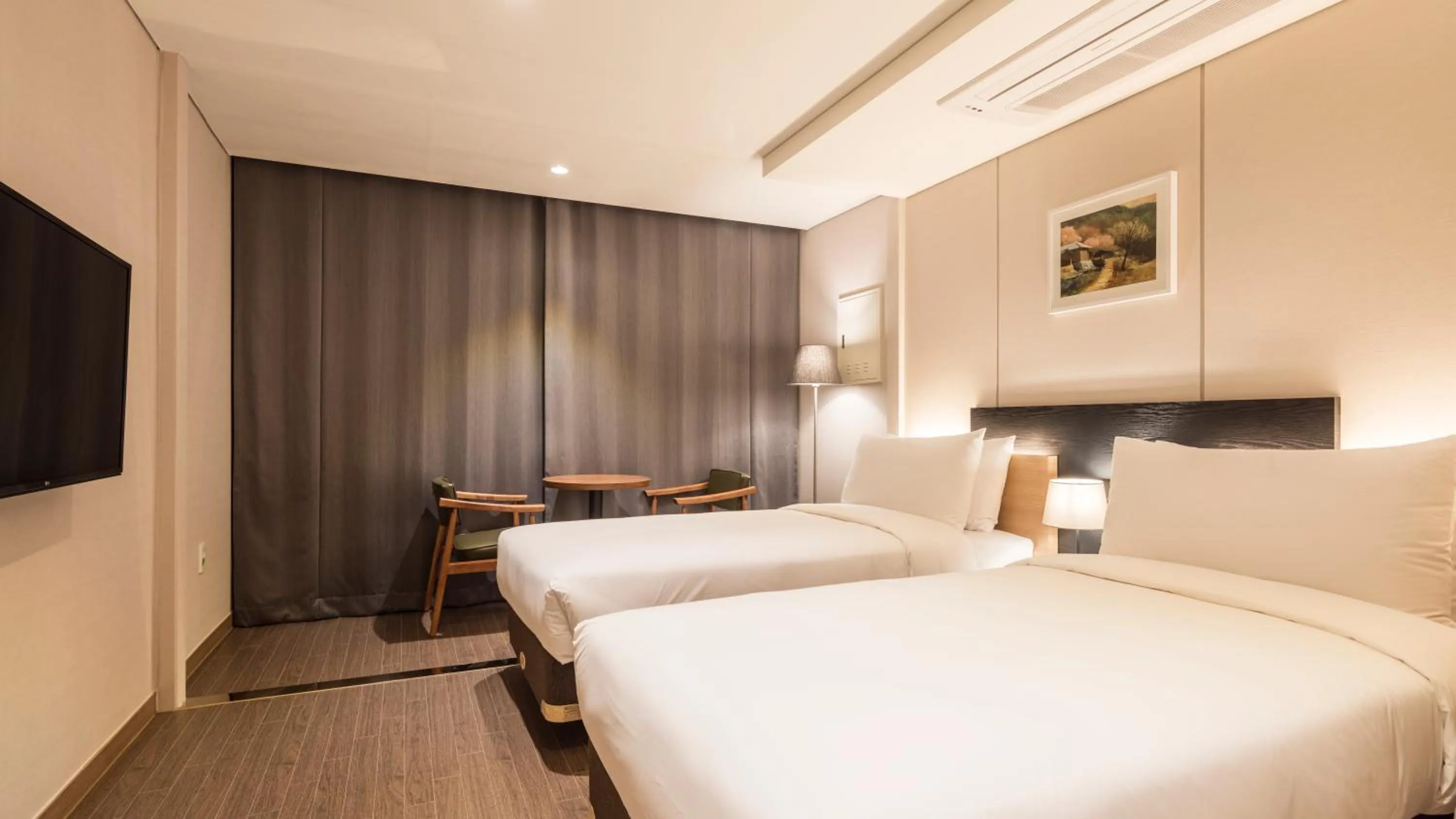 Bedroom, Bed in The First Stay Hotel