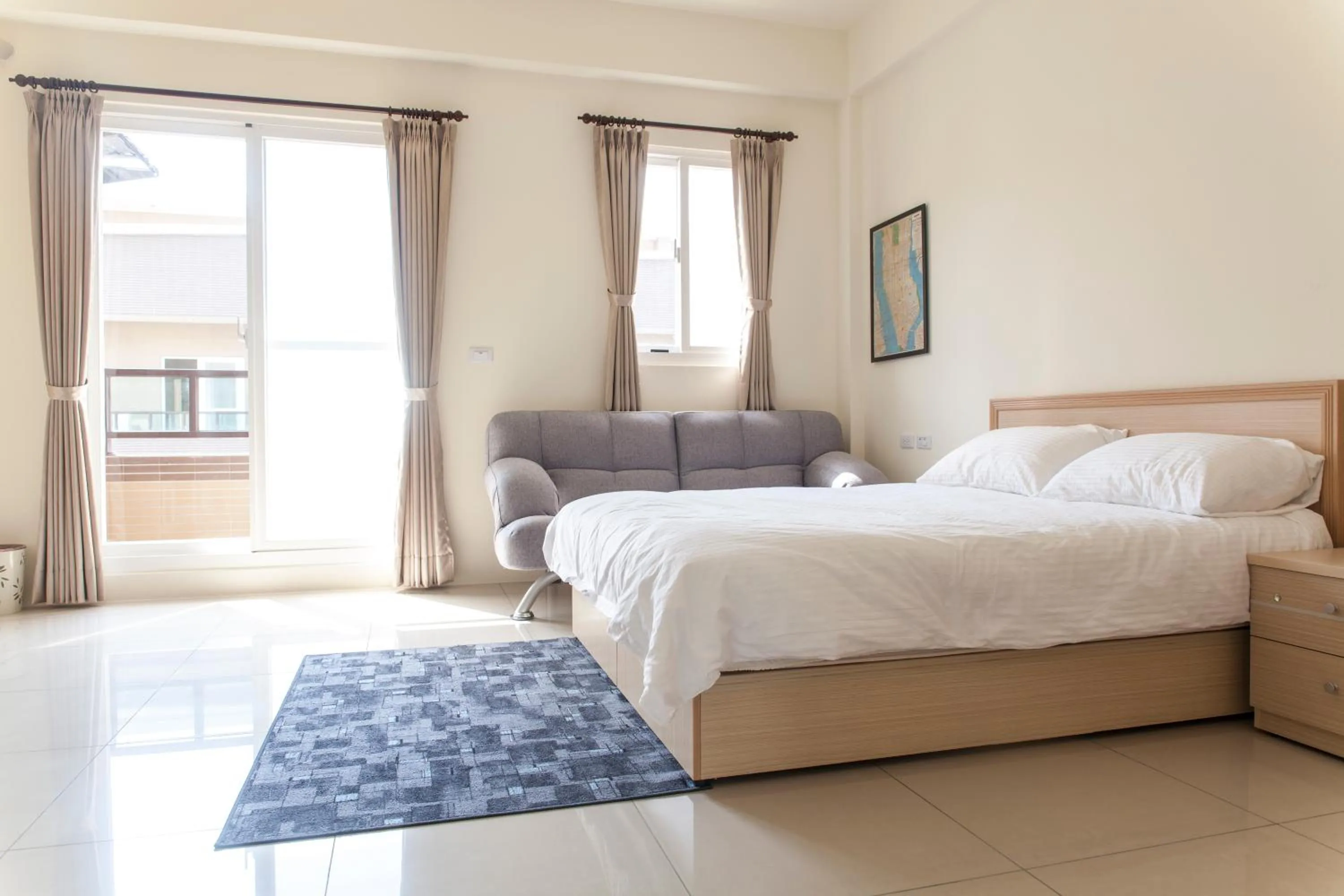 Photo of the whole room, Bed in Beyond Home