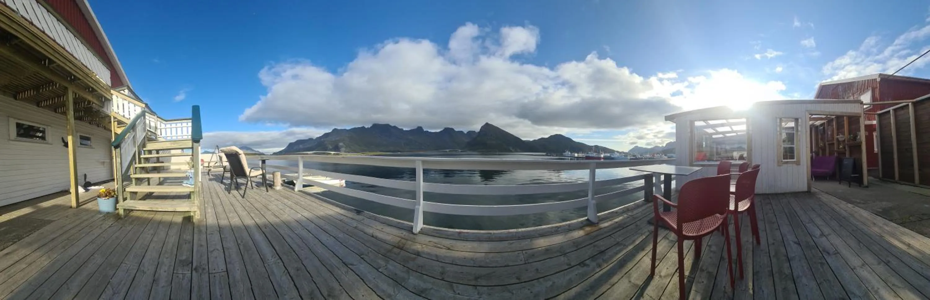Patio in Lydersen Rorbuer Budget Hostel & Private Apartments