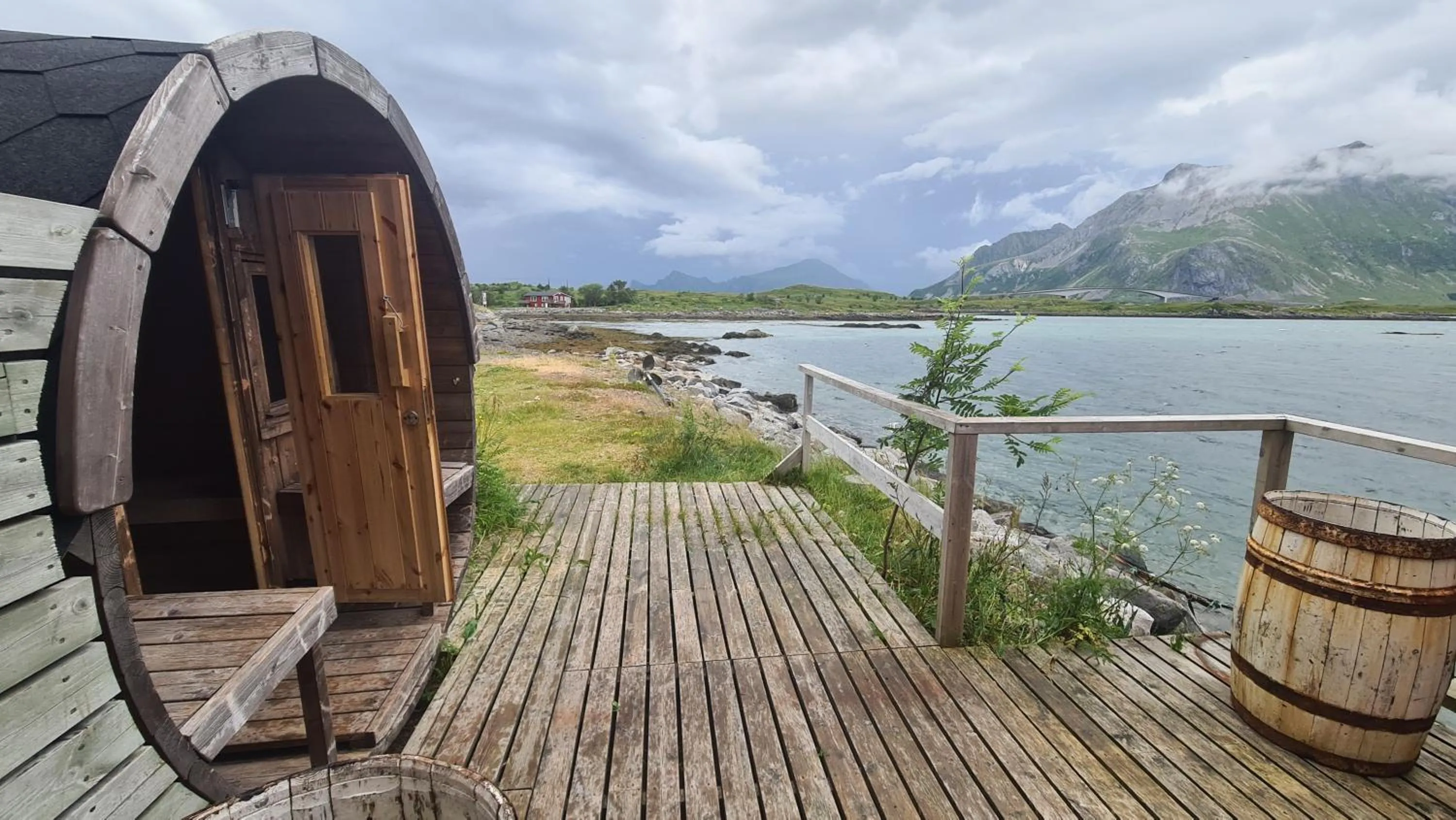 Sauna in Lydersen Rorbuer Budget Hostel & Private Apartments