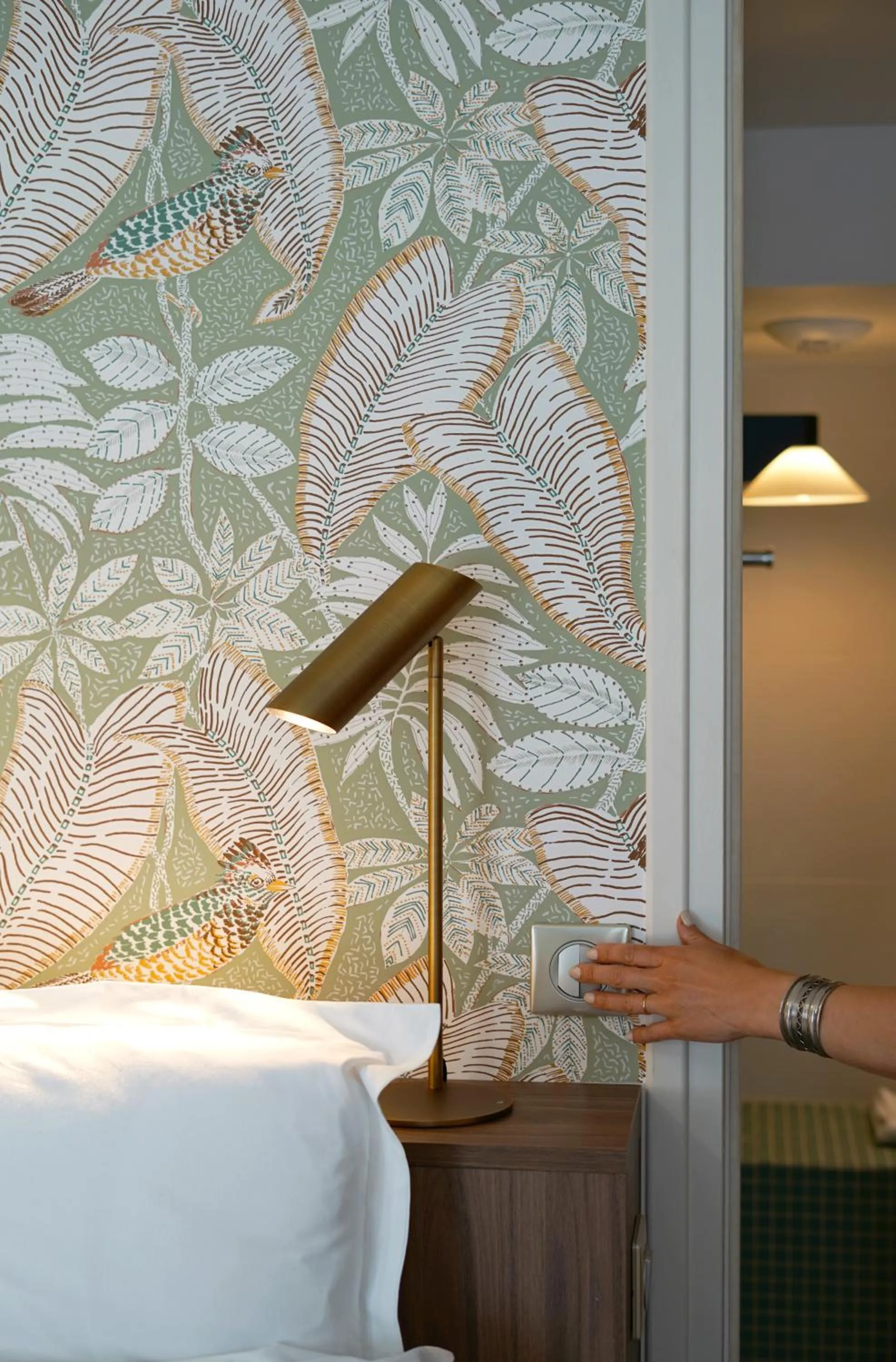 Decorative detail, Bed in Hôtel Littéraire Arthur Rimbaud, BW Signature Collection