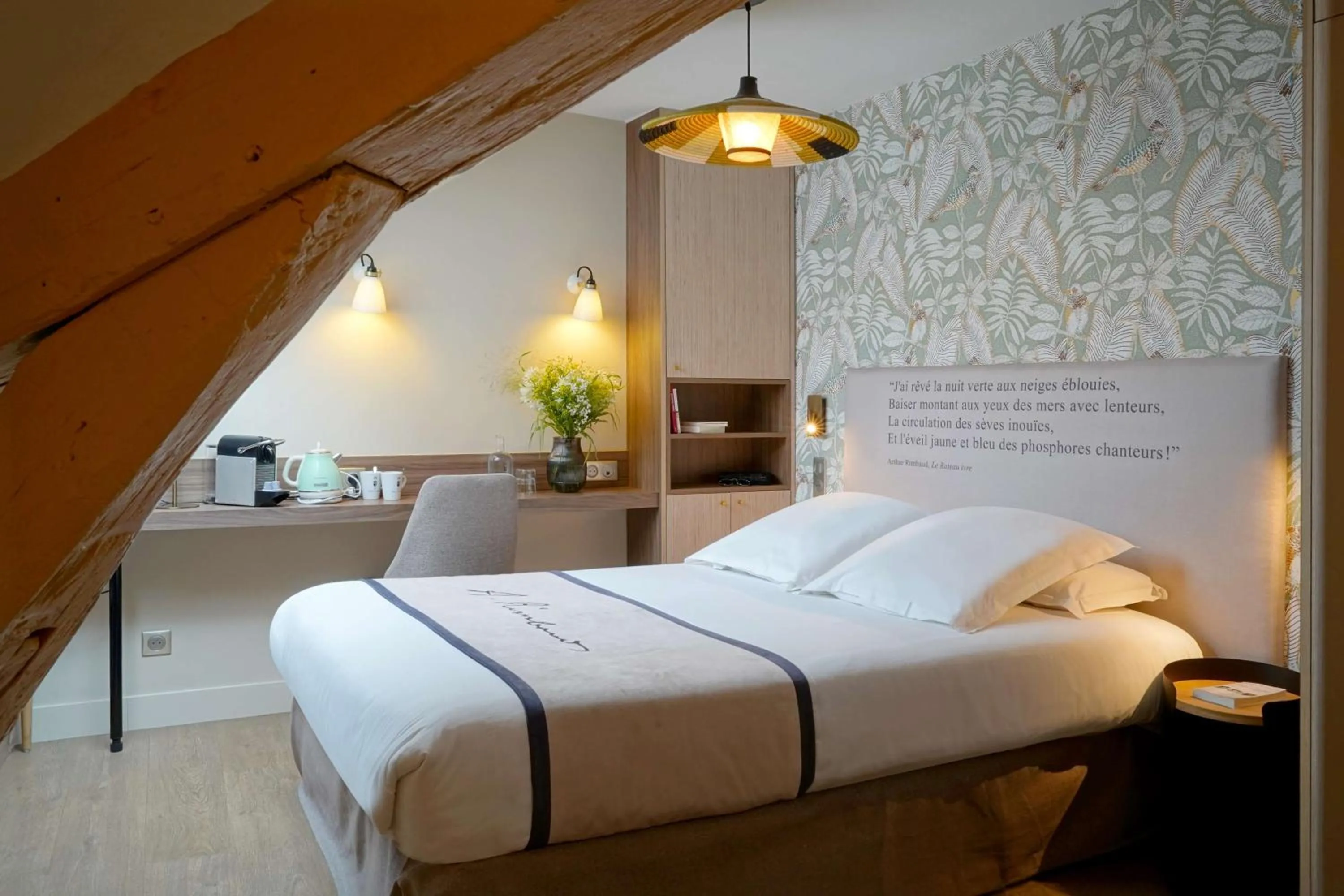 Bedroom, Bed in Hôtel Littéraire Arthur Rimbaud, BW Signature Collection