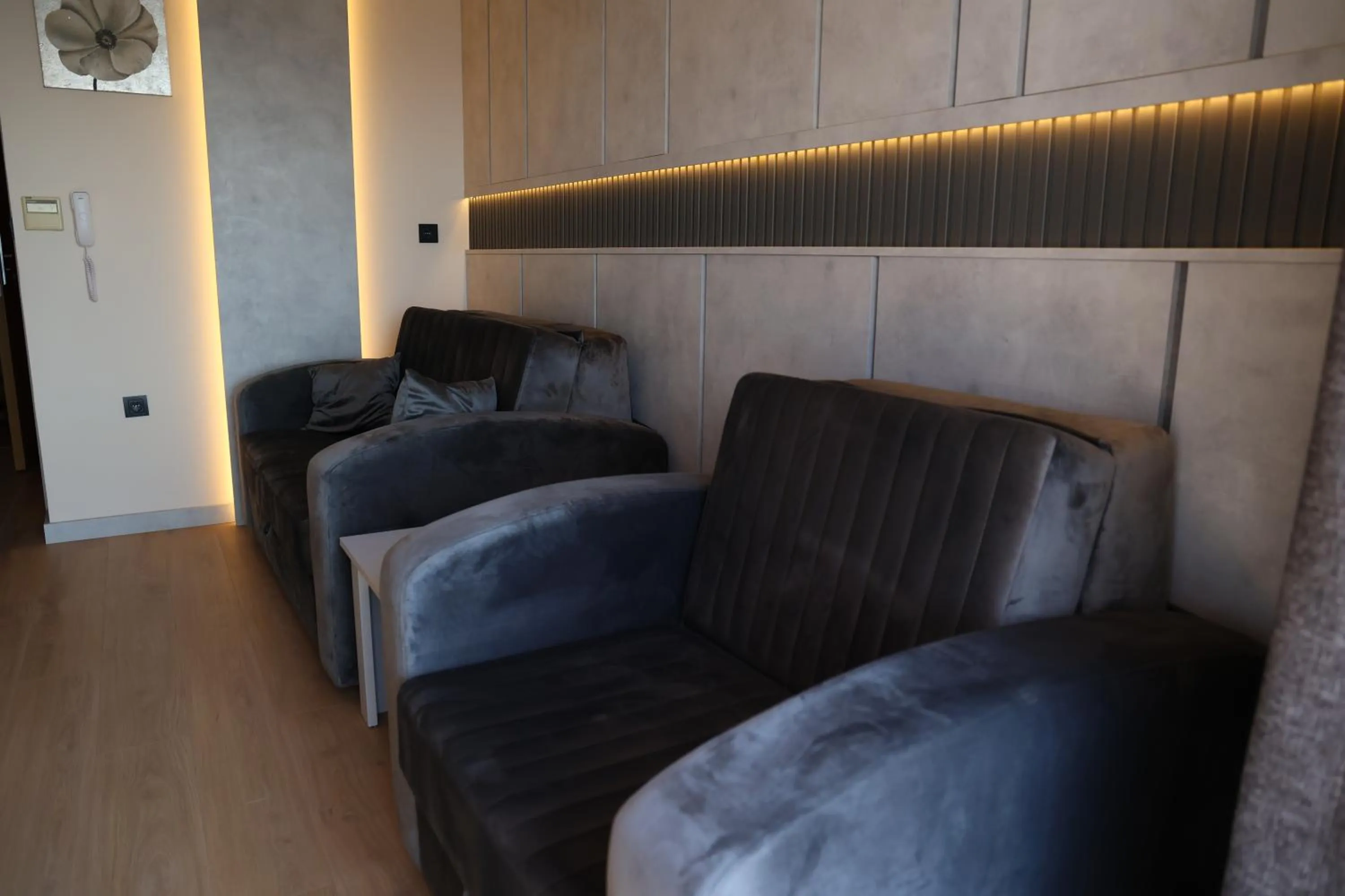 Seating area in Hotel Lazlakar