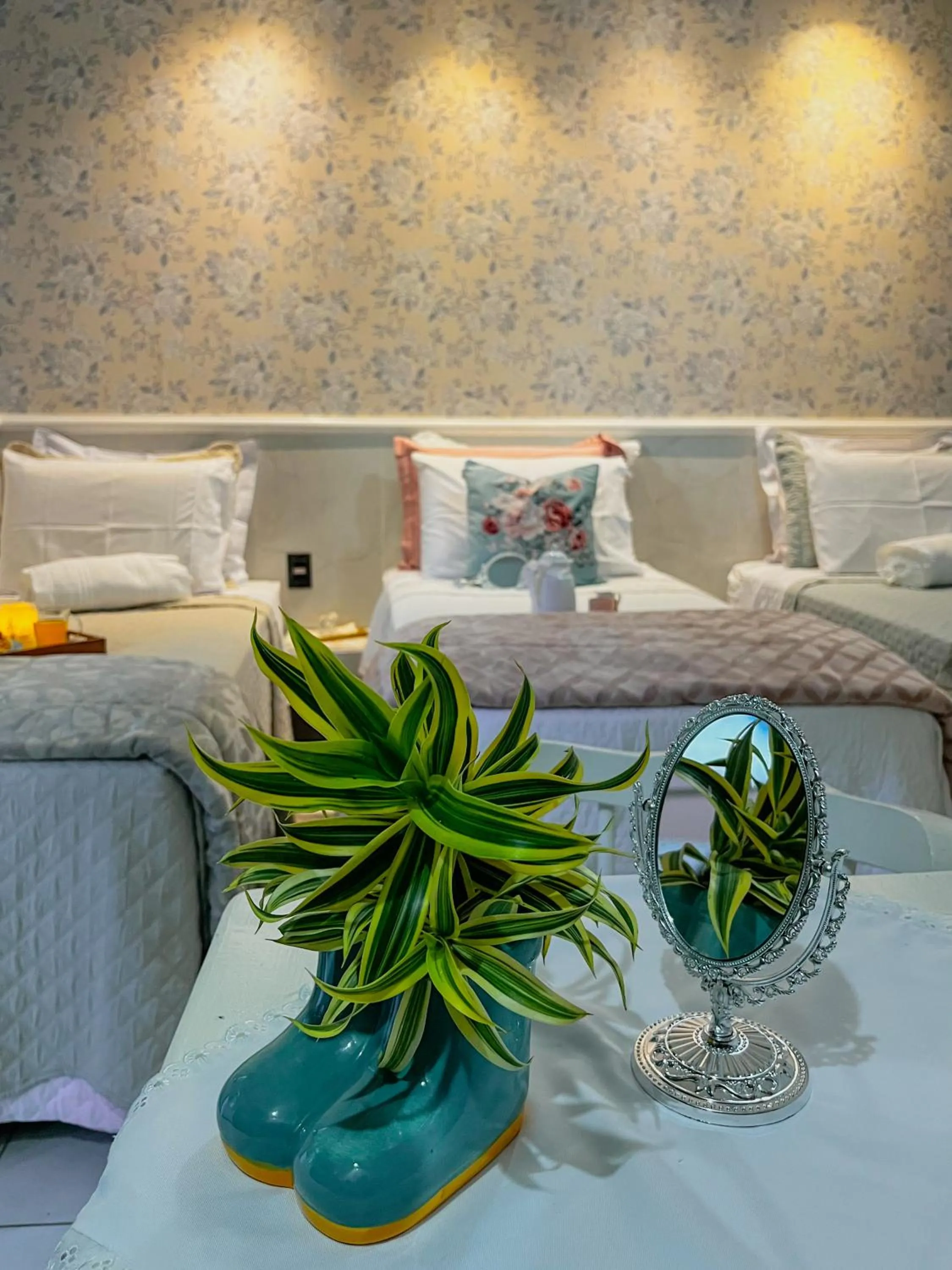 Bed in Pousada Recanto da Família