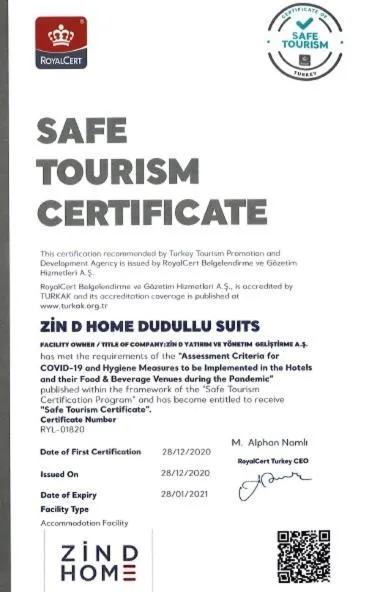 Logo/Certificate/Sign in Zin D Home Dudullu Otel