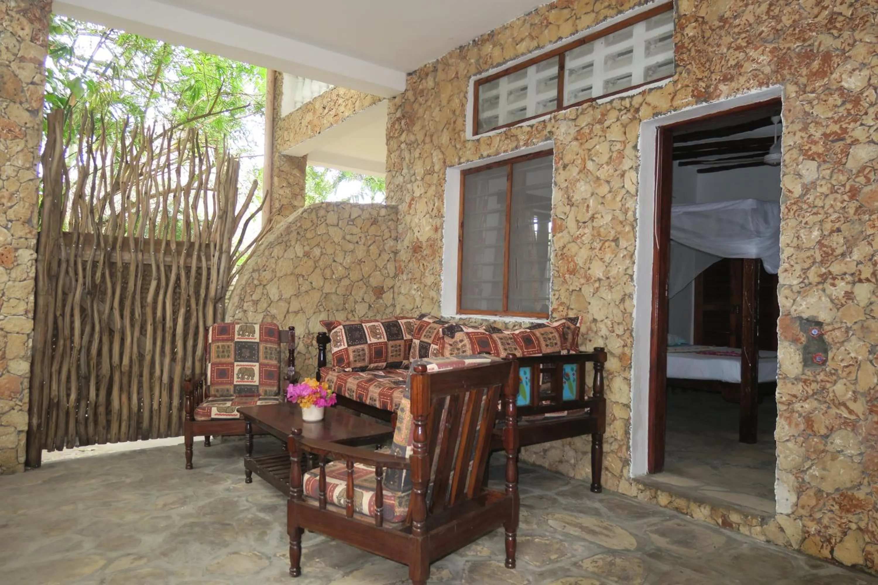 Seating area in Marijani Holiday Resort