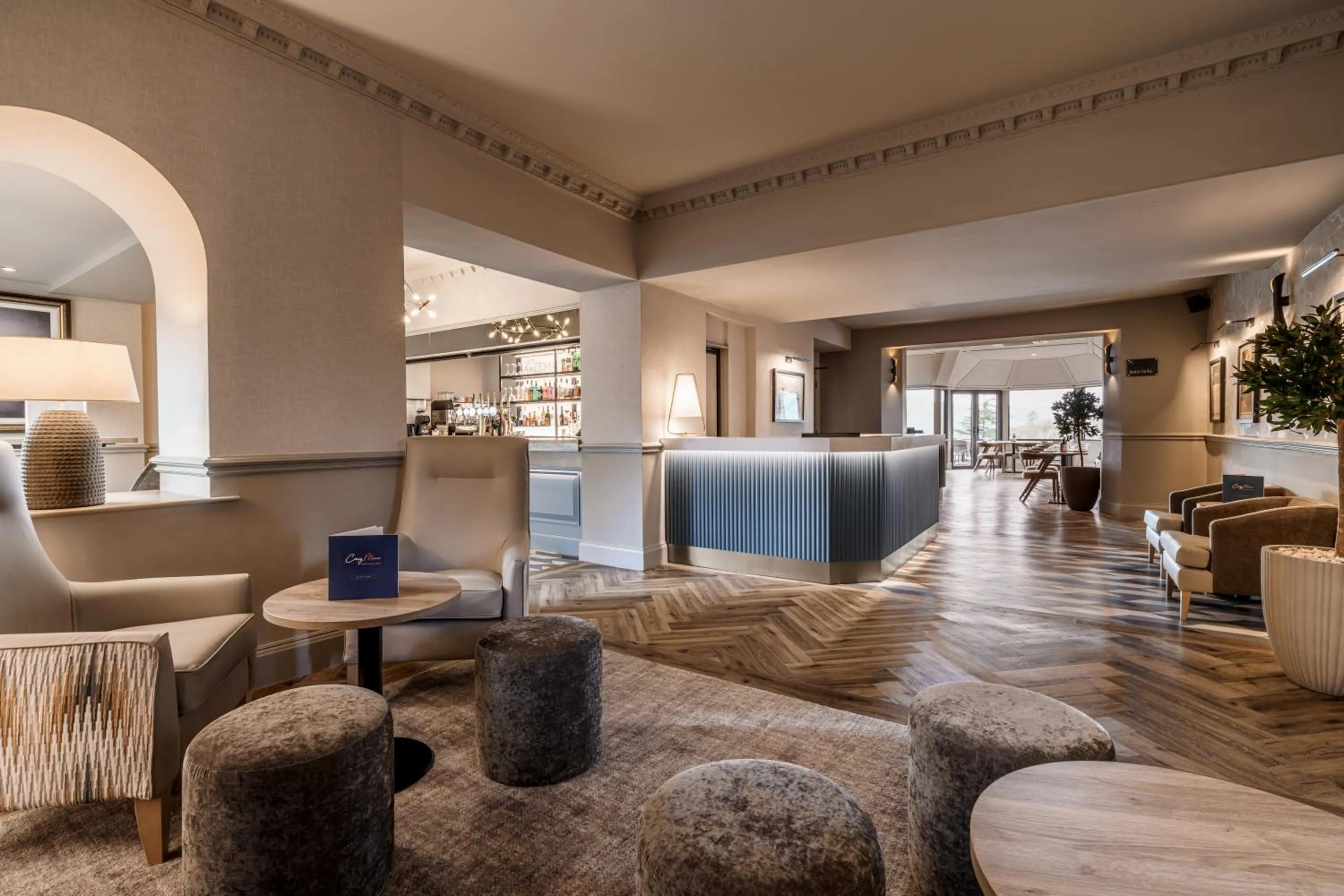 Seating area in Craig Manor