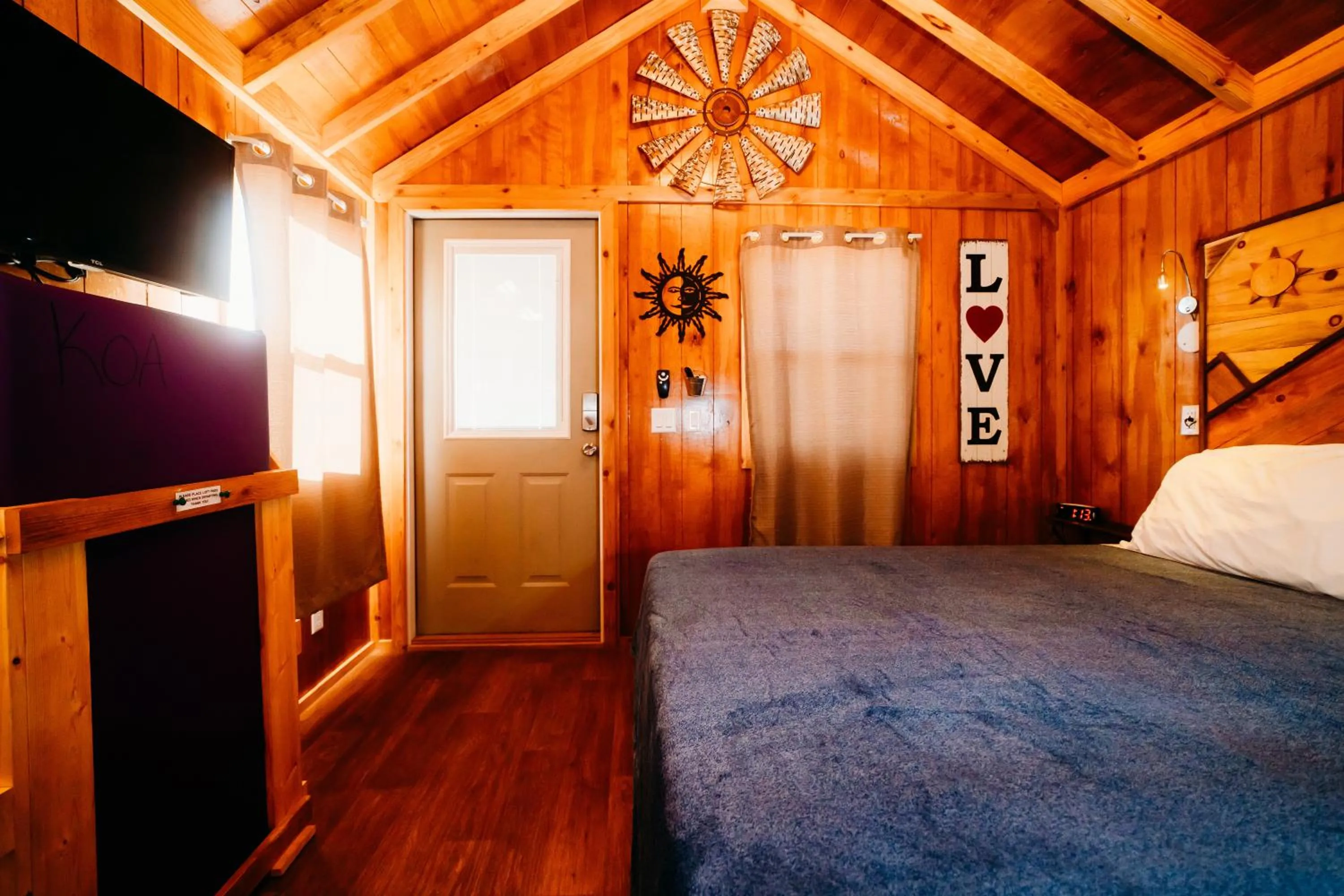 Bed in La Junta Colorado Cabins