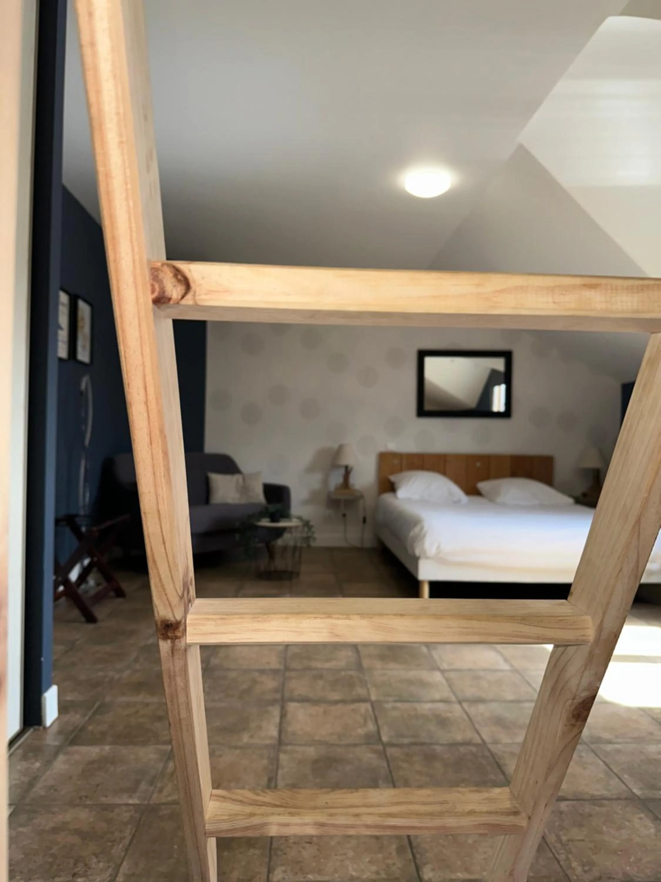 Bed in Logis Hôtel Volcan Sancy