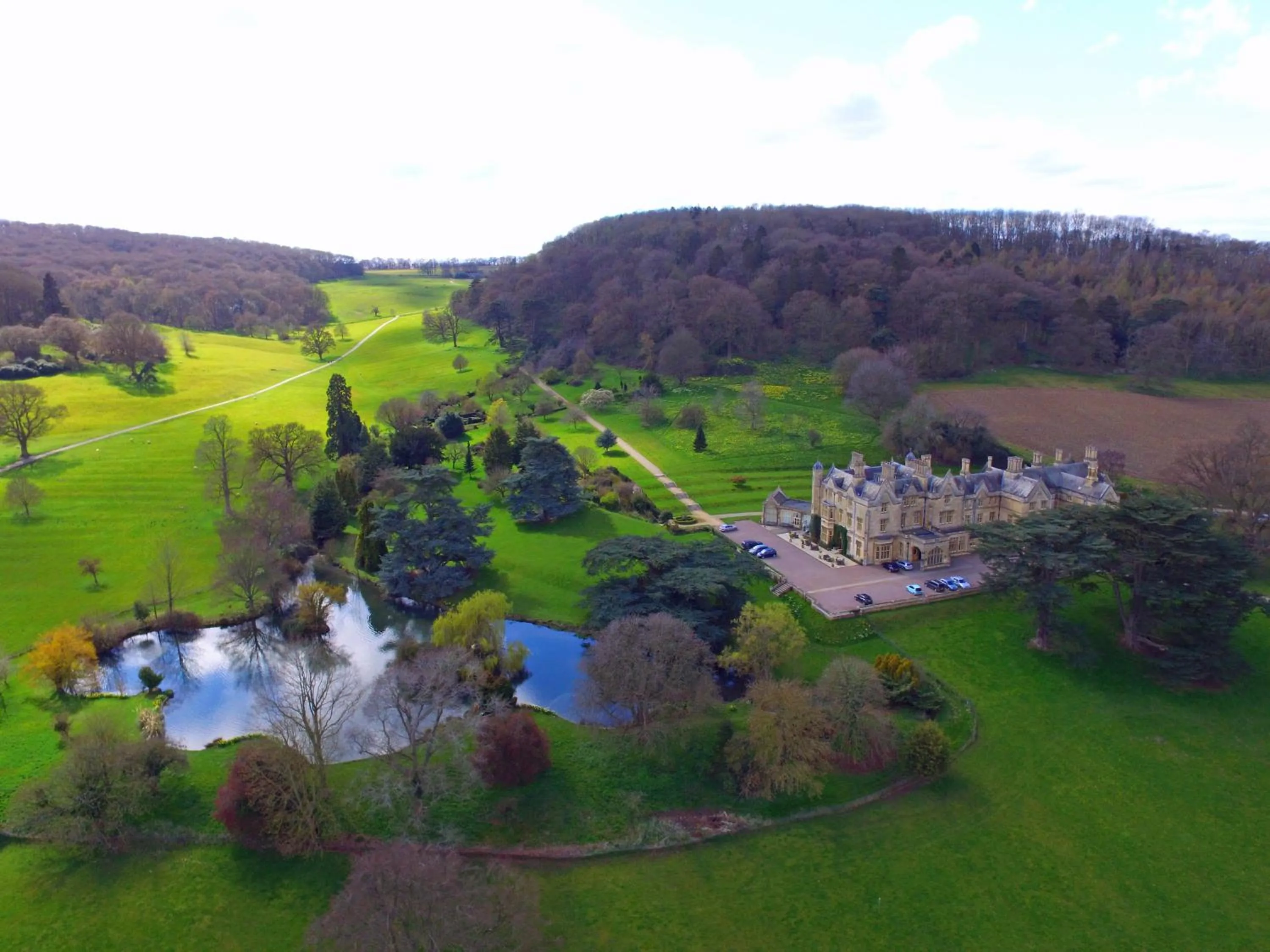 Bird's eye view in Dumbleton Hall Hotel