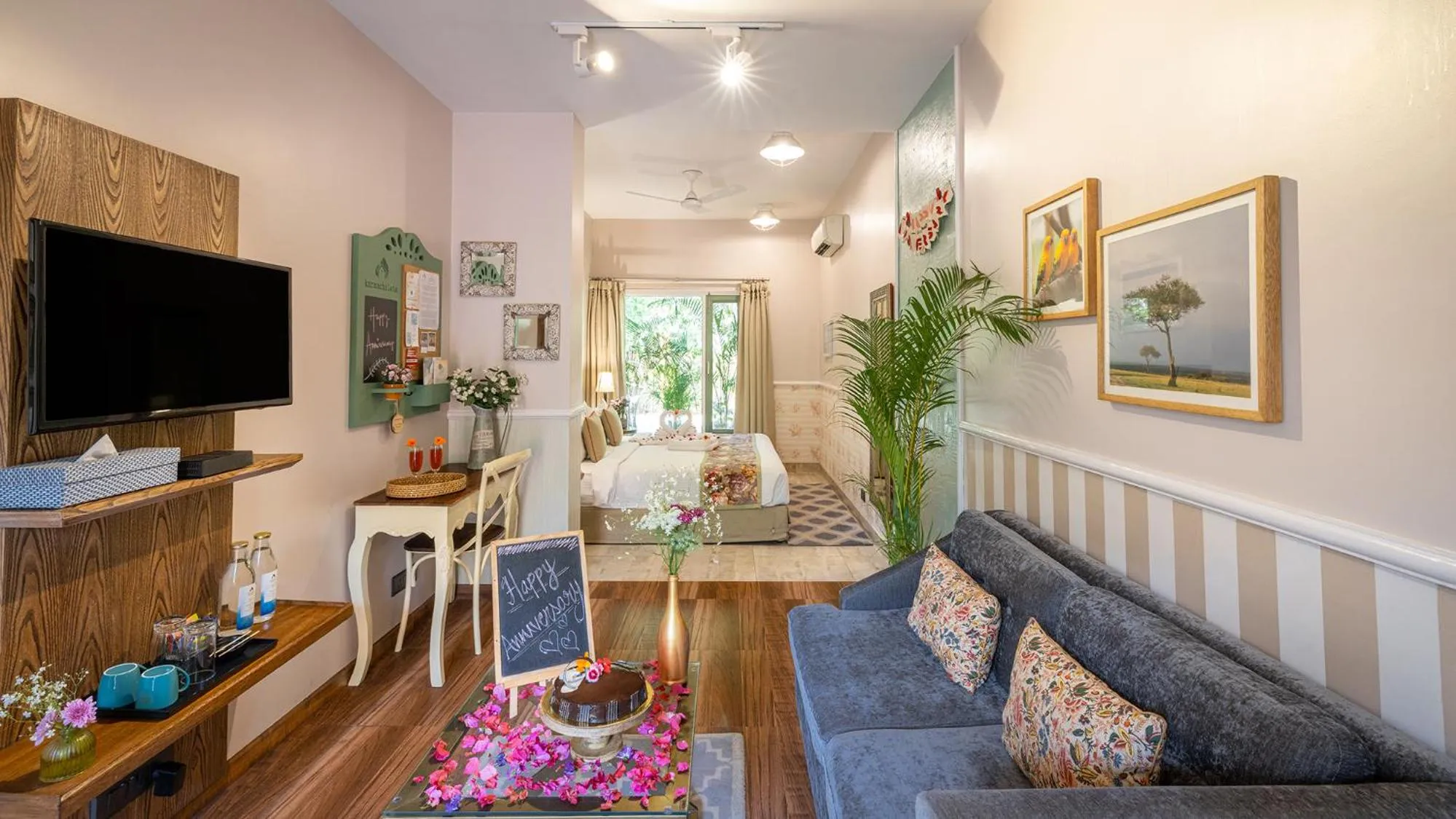 Living room in Karma Chalets