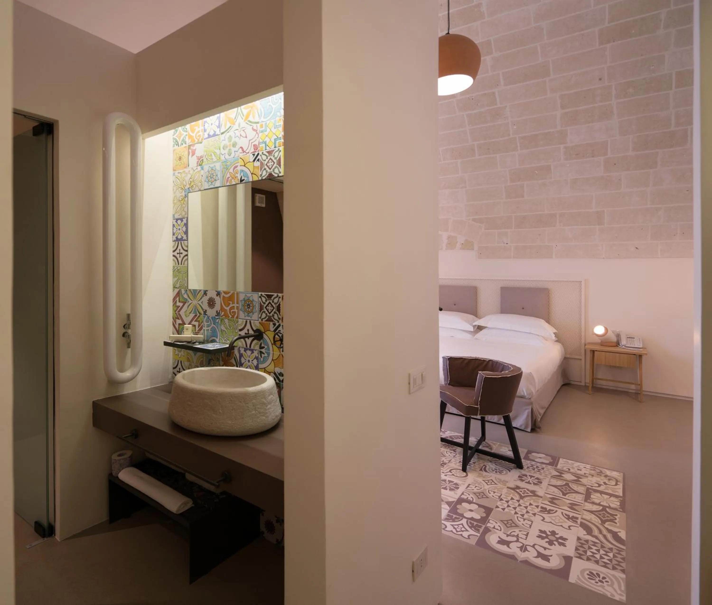 Bed in Masseria Amastuola Wine Resort