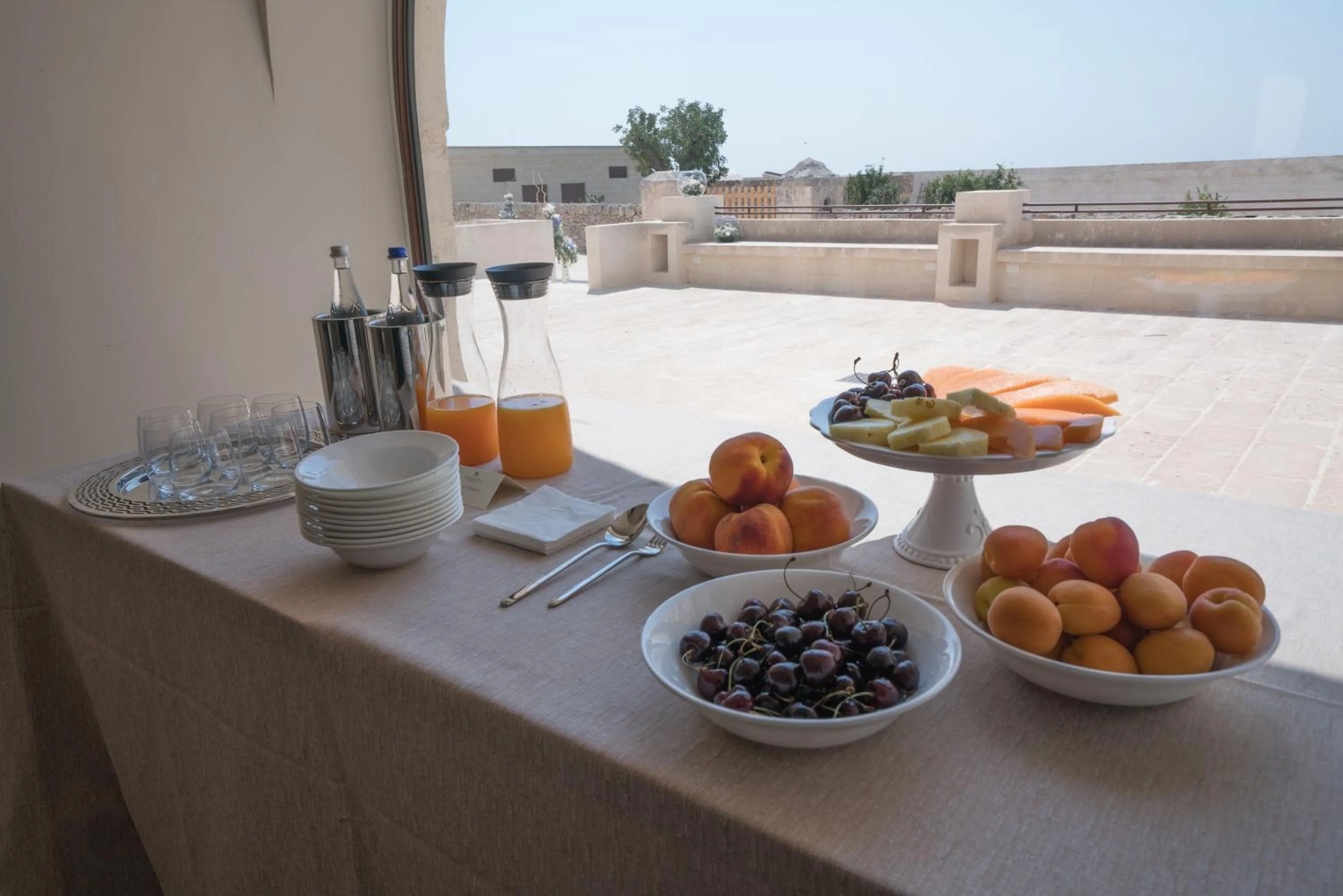 Continental breakfast in Masseria Amastuola Wine Resort