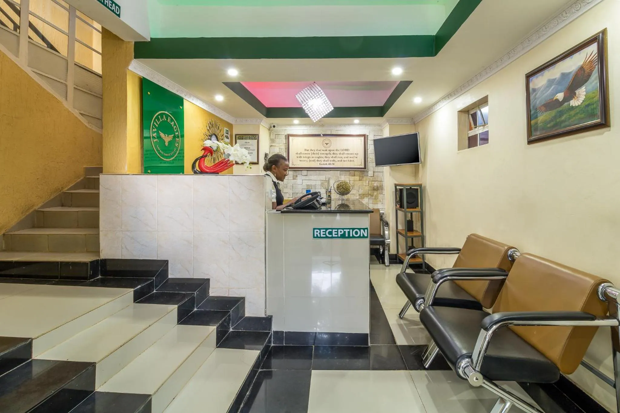 Lobby or reception in Javilla Eagles Safari Guest house