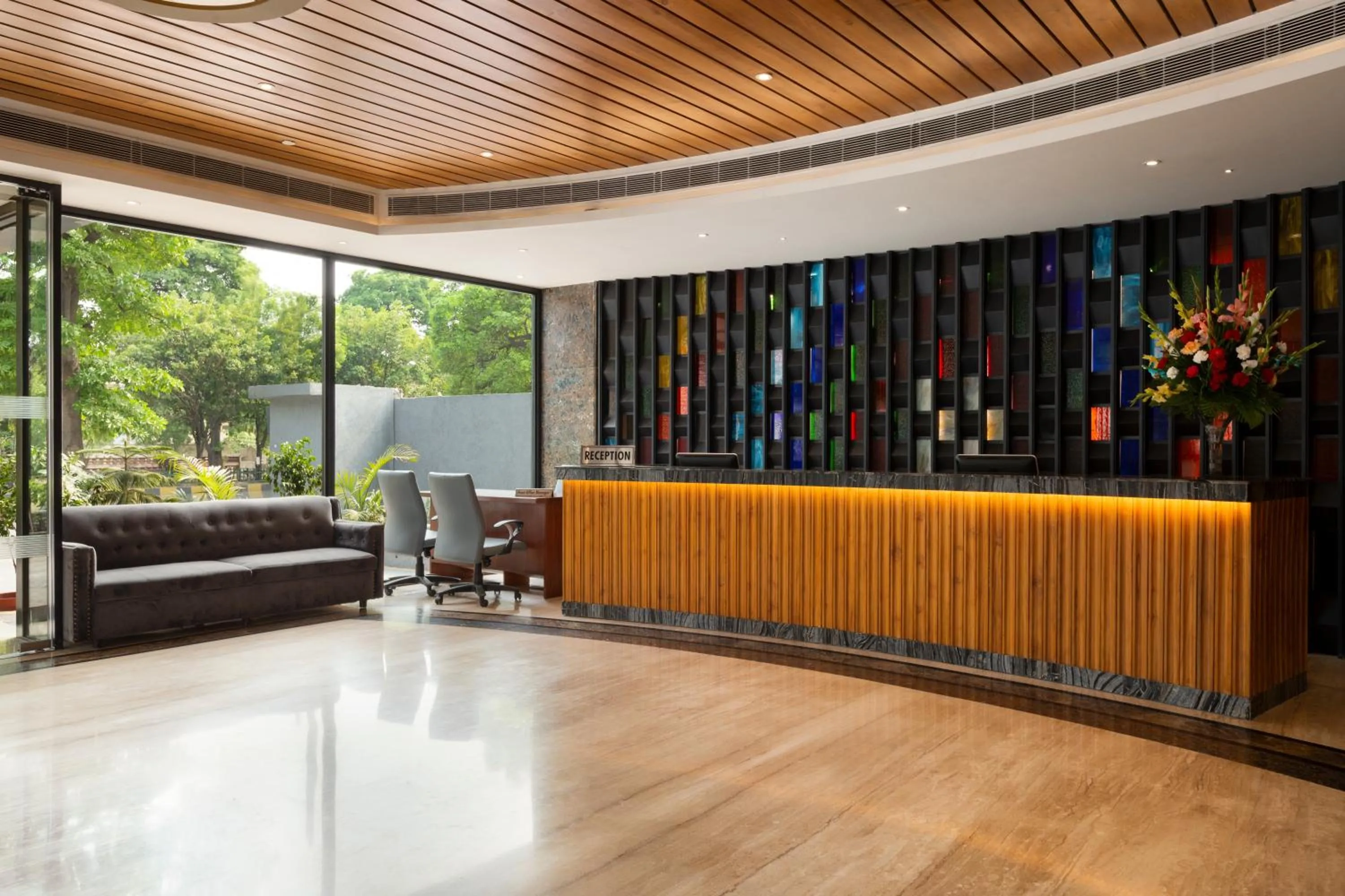 Seating area in Ramada Encore Jalandhar