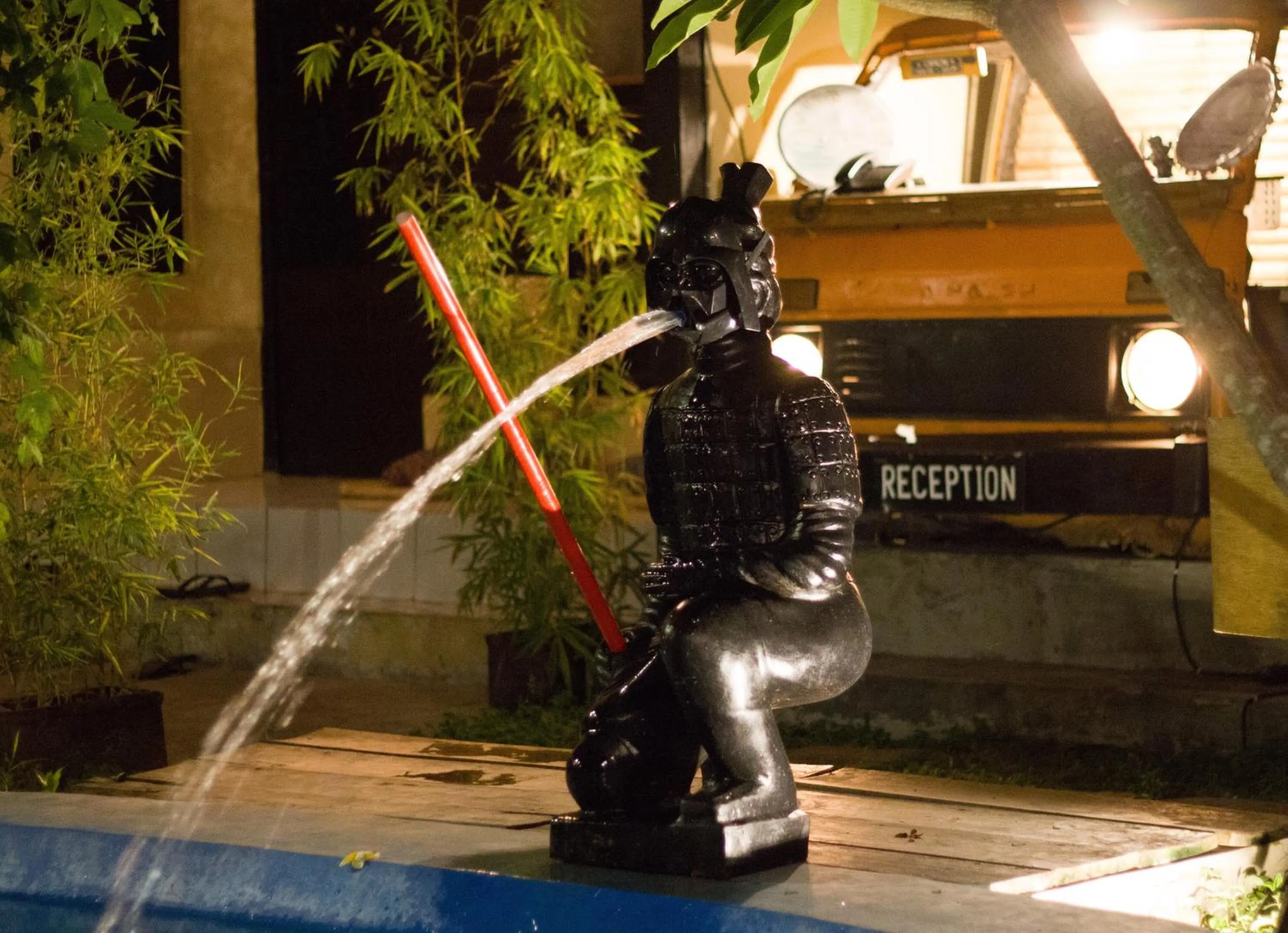 Garden in Losmanos Hostel