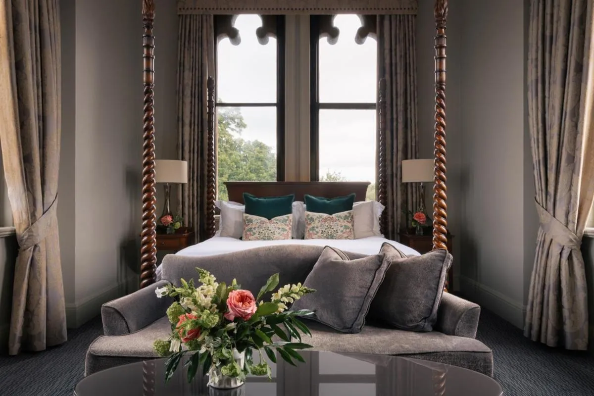 Seating area, Bed in Nutfield Priory Hotel & Spa