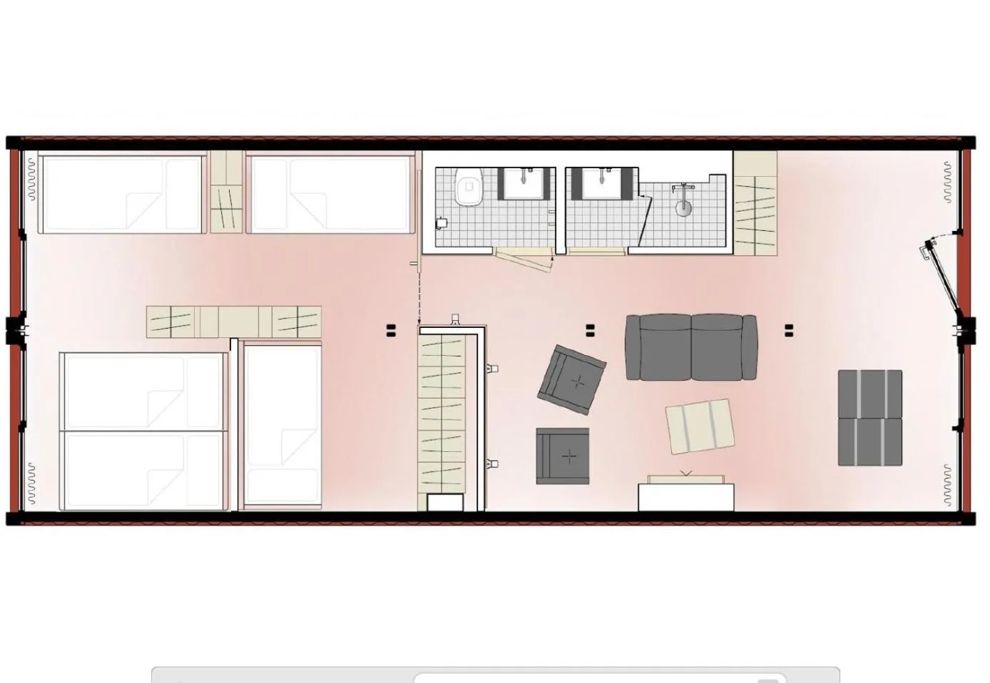 Floor plan in DOCK INN Hostel Warnemünde