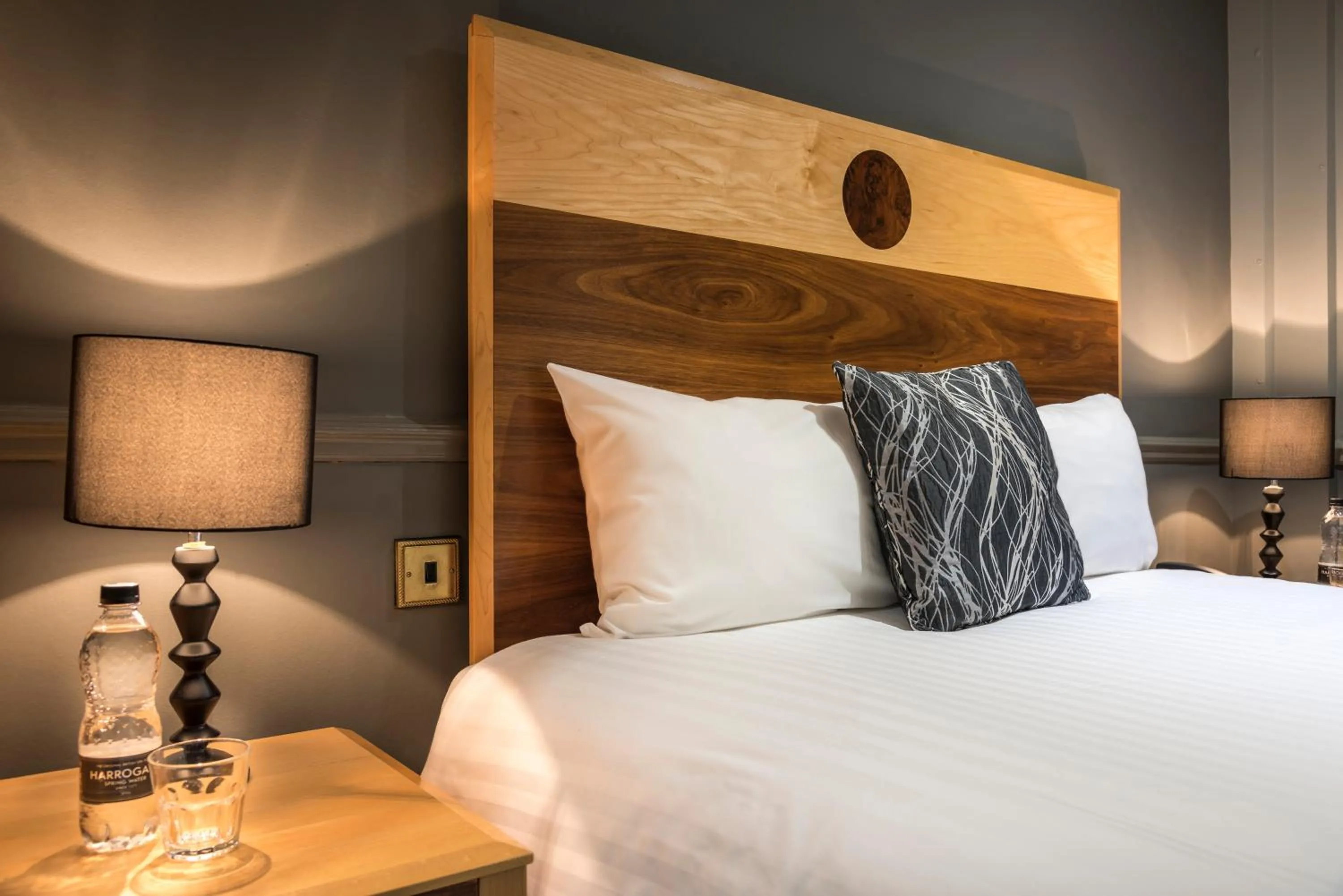 Decorative detail, Bed in The Swan Hotel, Stafford, Staffordshire - The Coaching Inn Group