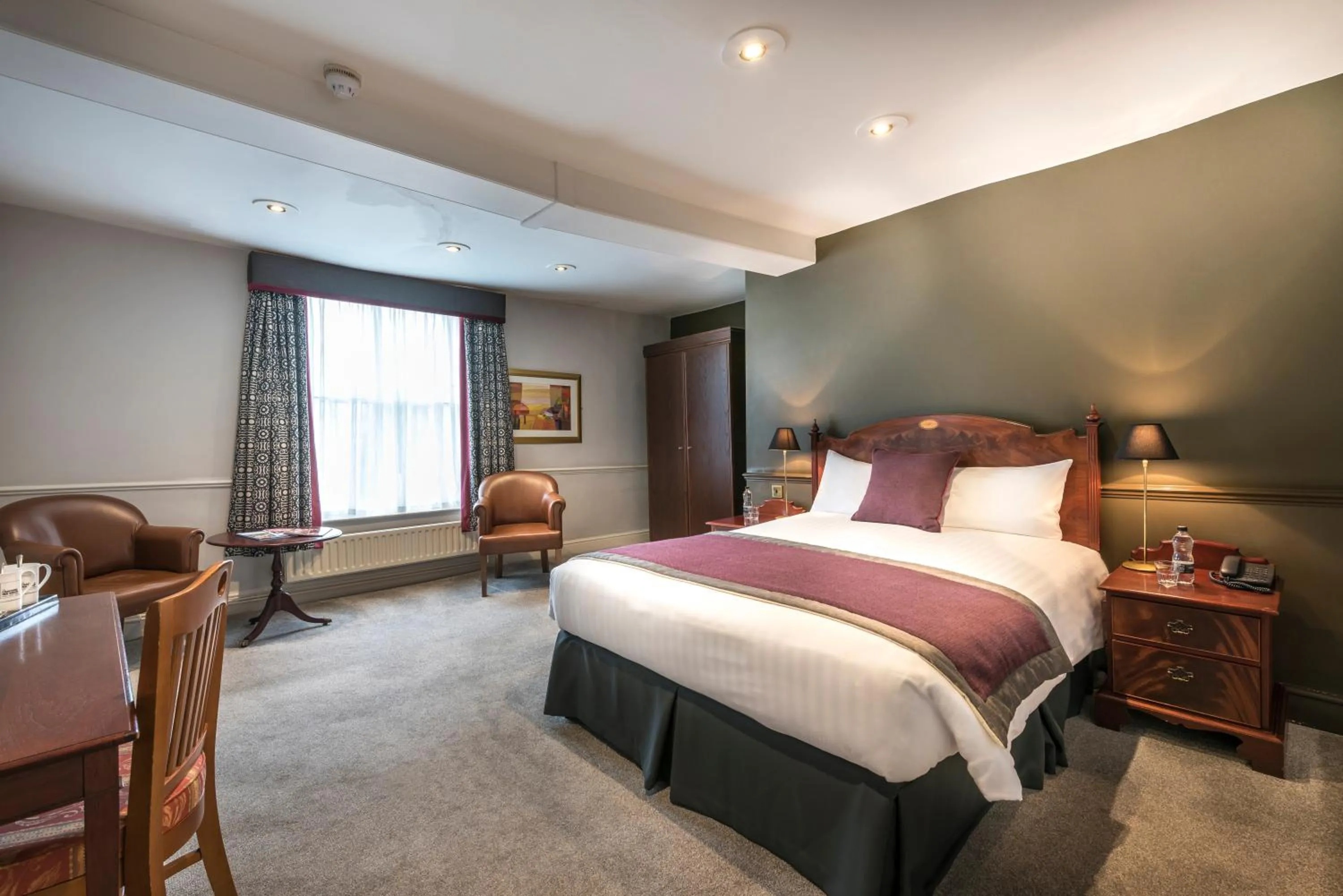 Bedroom, Bed in The Swan Hotel, Stafford, Staffordshire - The Coaching Inn Group