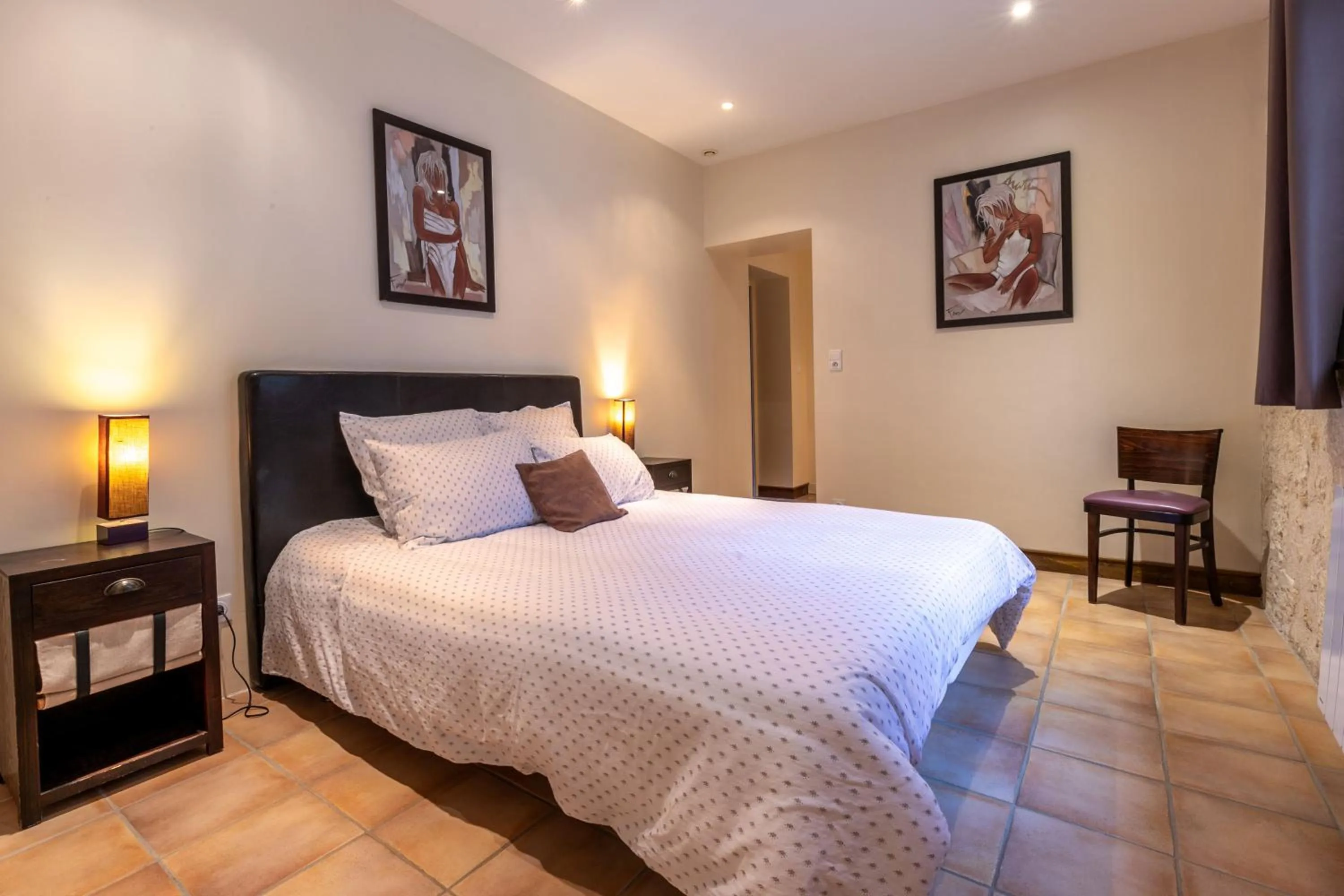 Bed in Gîtes de la Bigauderie