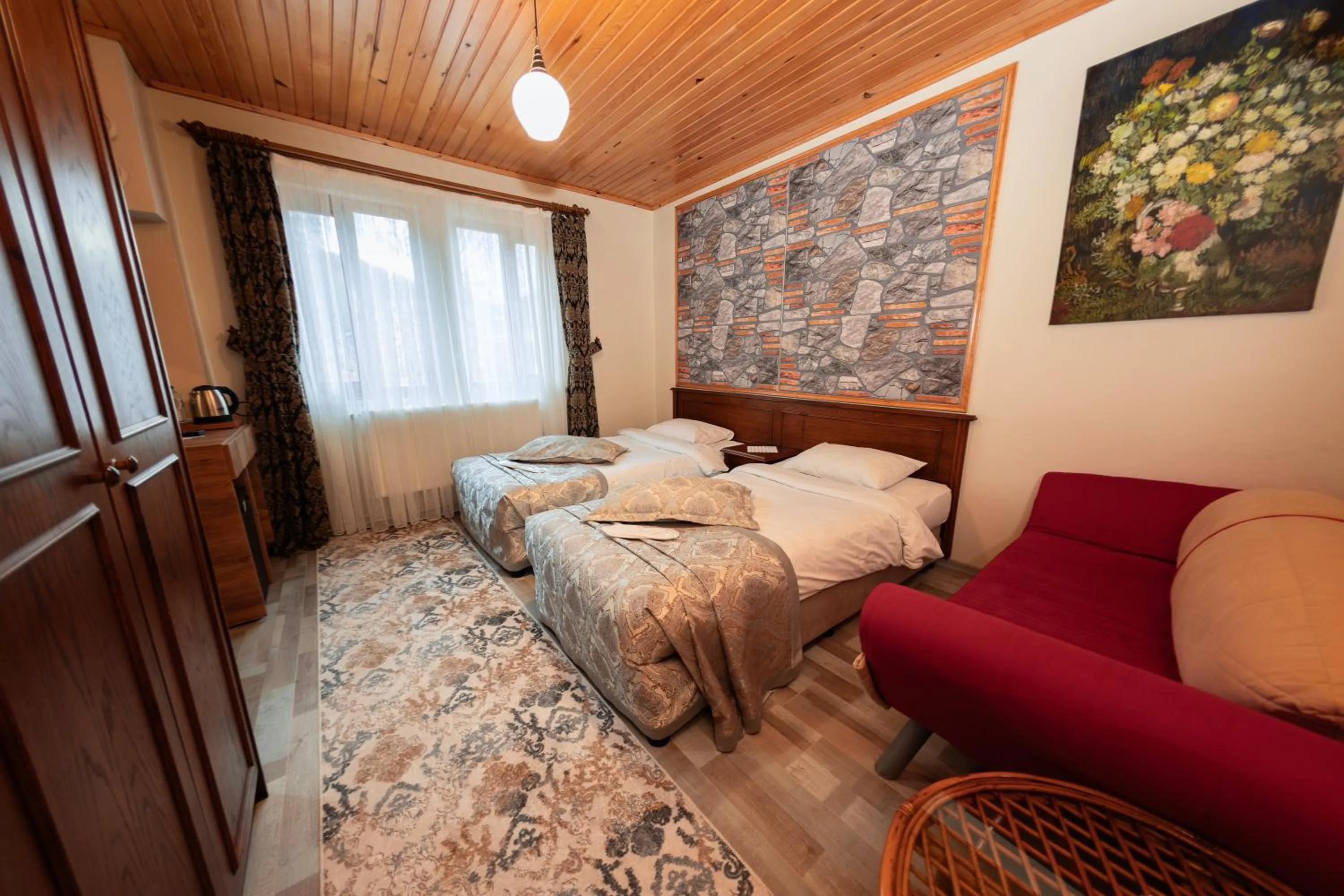 Bed in Abant Doğa Köşkü