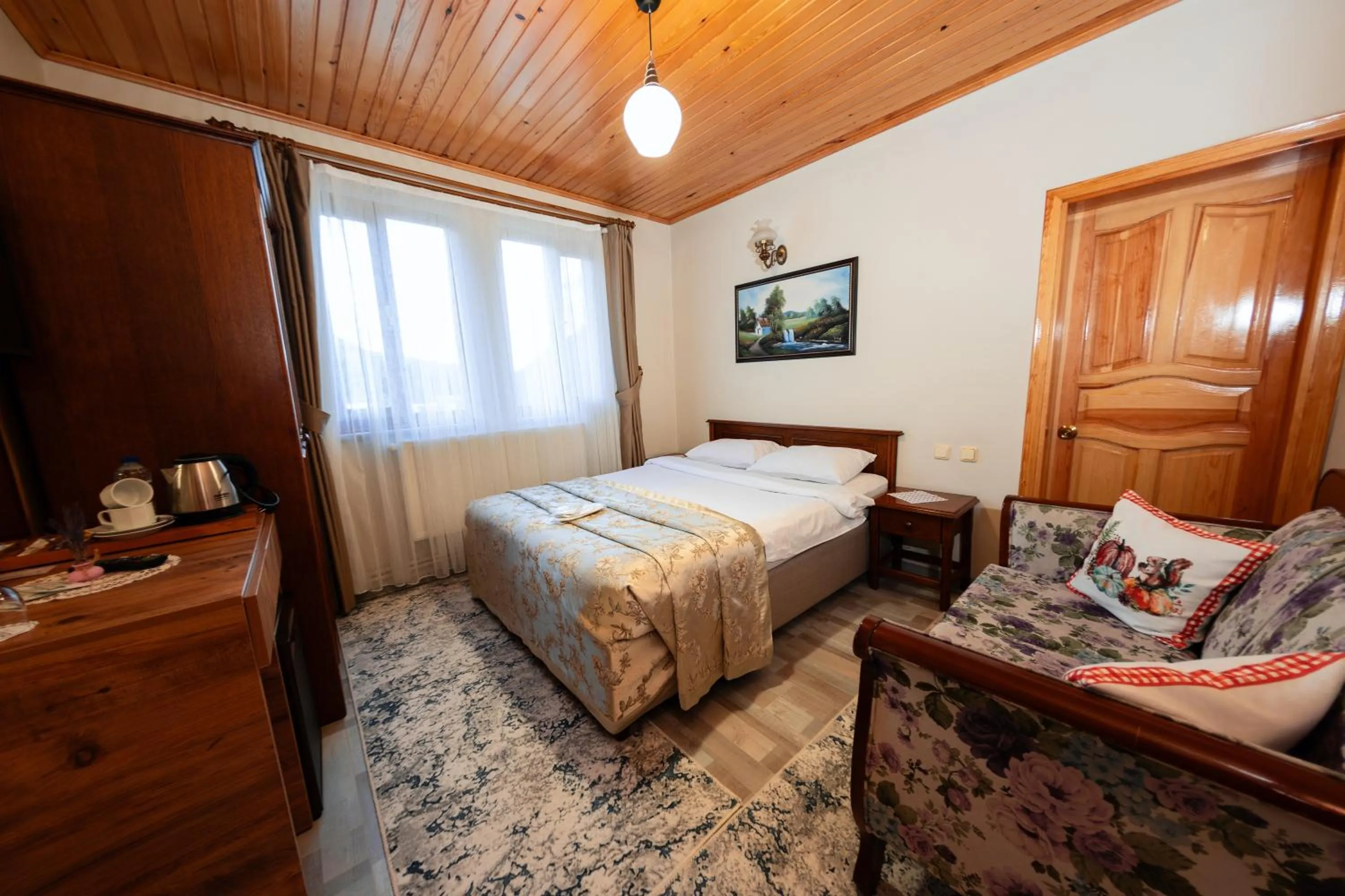 Bed in Abant Doğa Köşkü