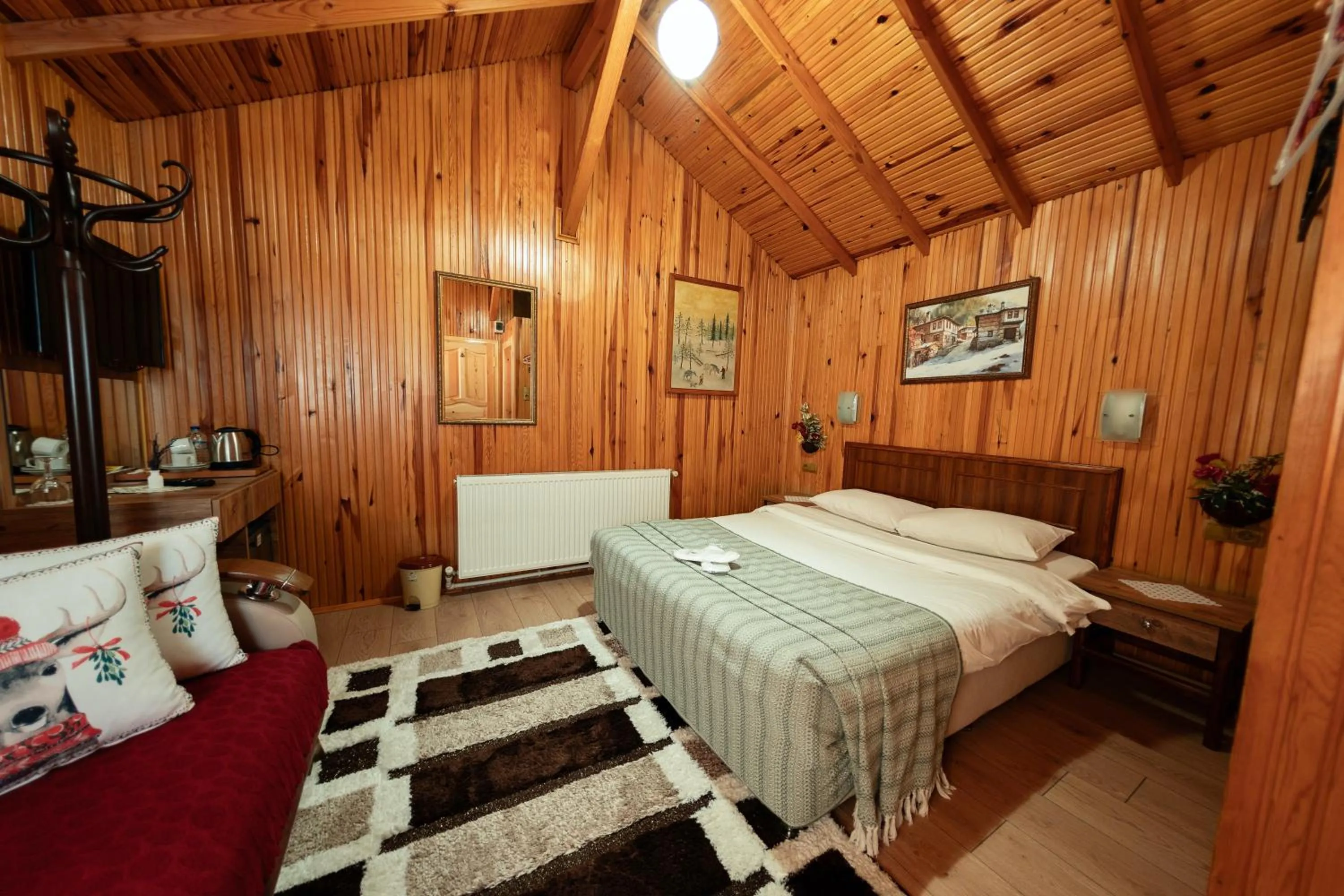 Bed in Abant Doğa Köşkü