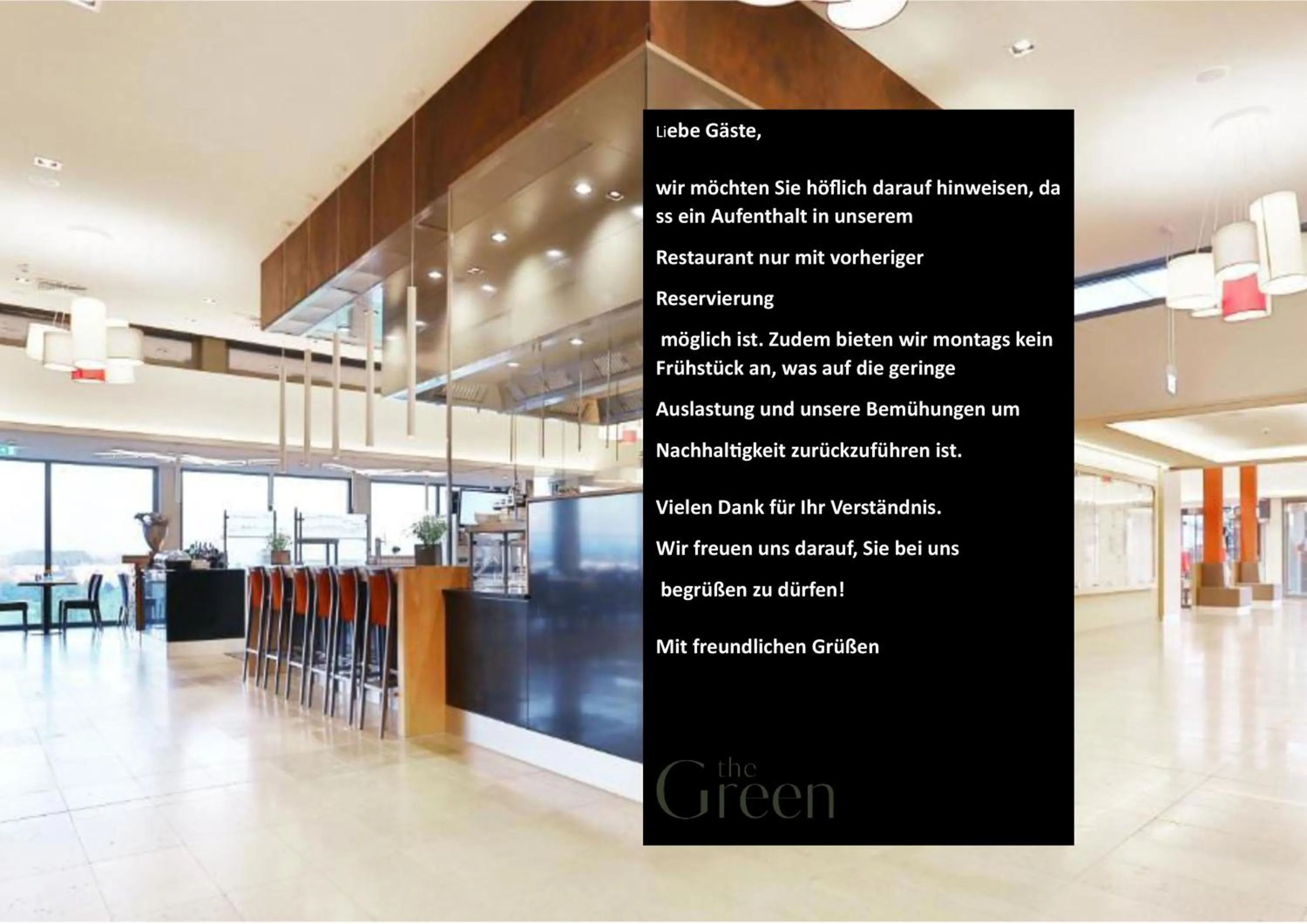 Restaurant/places to eat in Hotel TheGreen