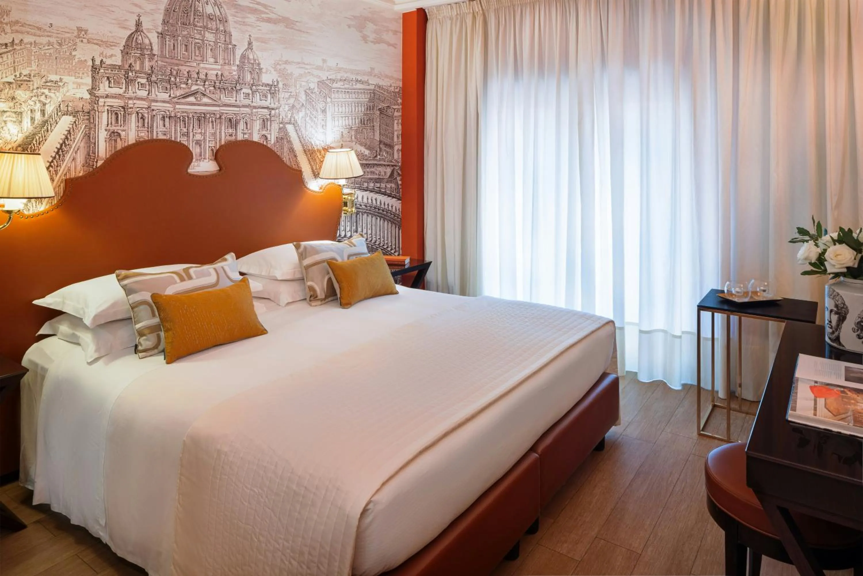 Balcony/Terrace, Bed in Starhotels Michelangelo Rome