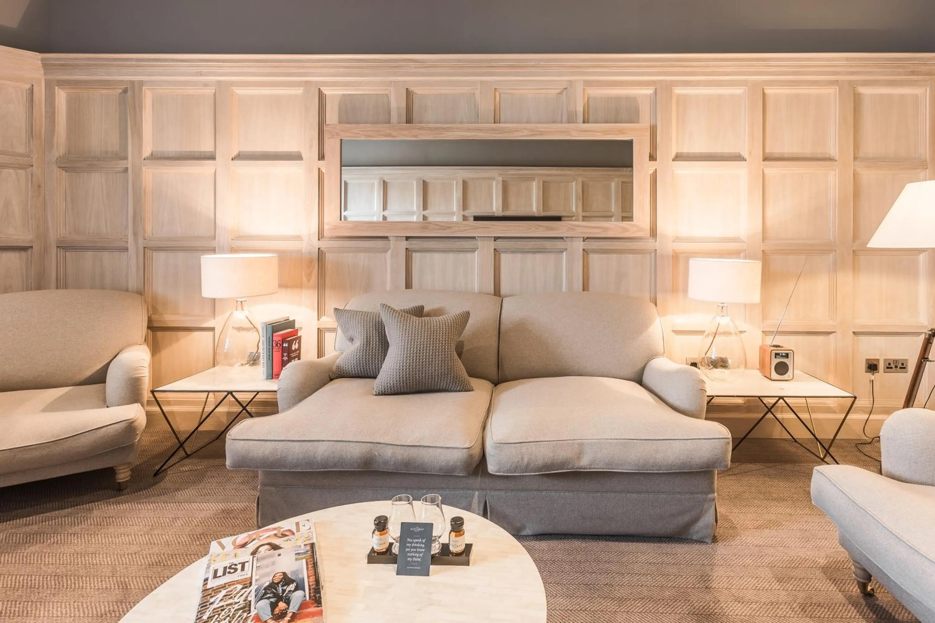 Seating area in The Scotsman Hotel