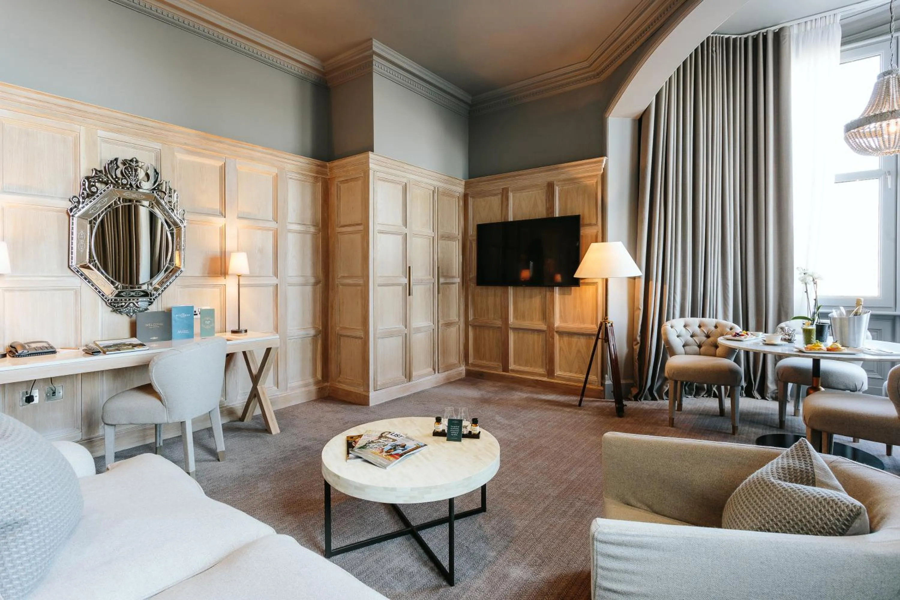 Seating area in The Scotsman Hotel