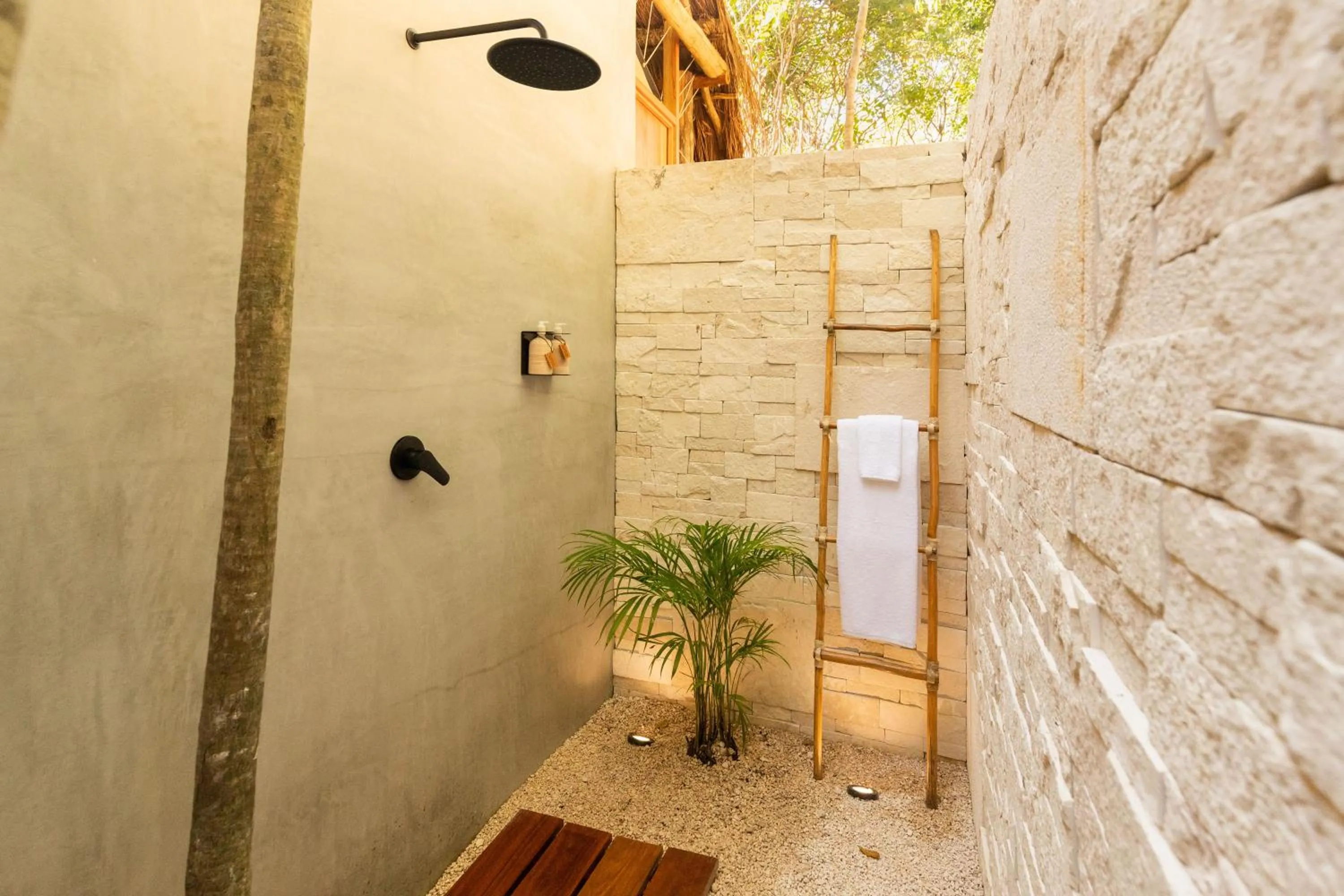 Shower in Our Habitas Tulum - Adults Only