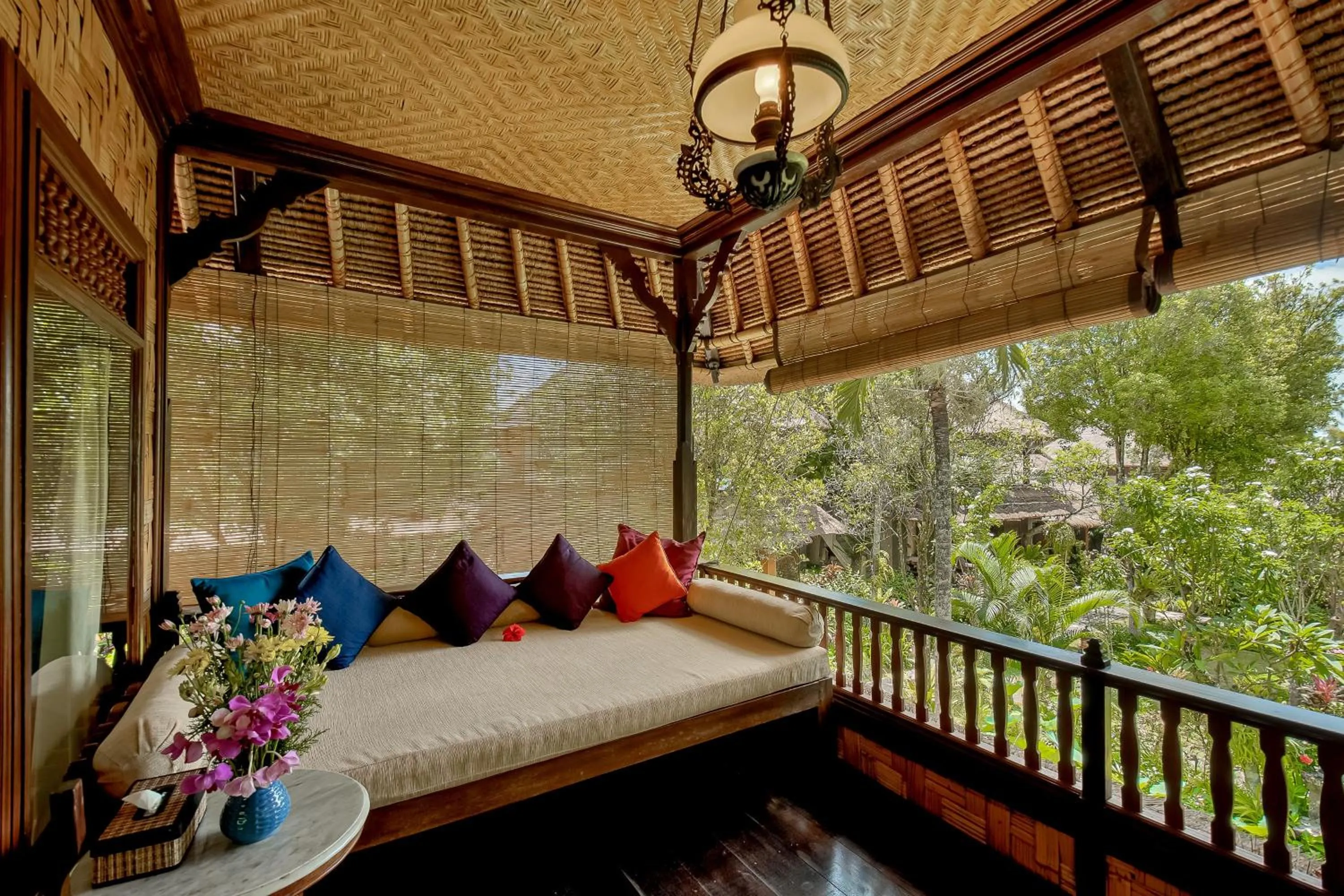 Balcony/Terrace, Bed in Alam Indah Ubud