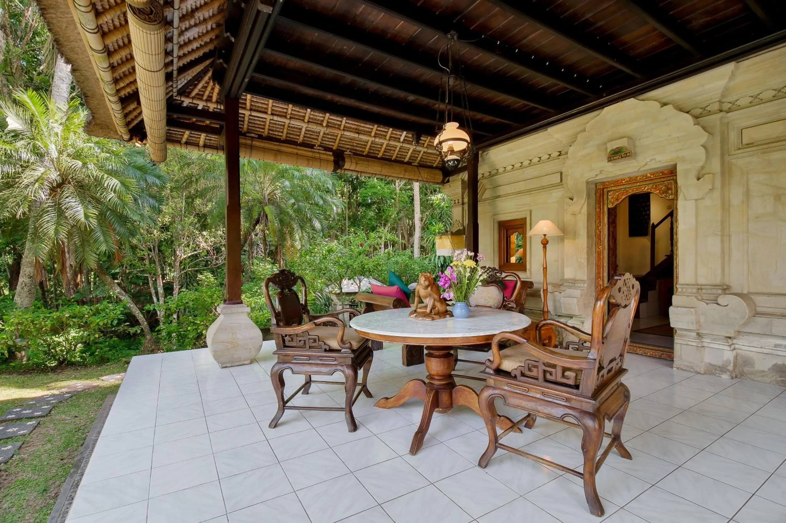 Seating area in Alam Indah Ubud