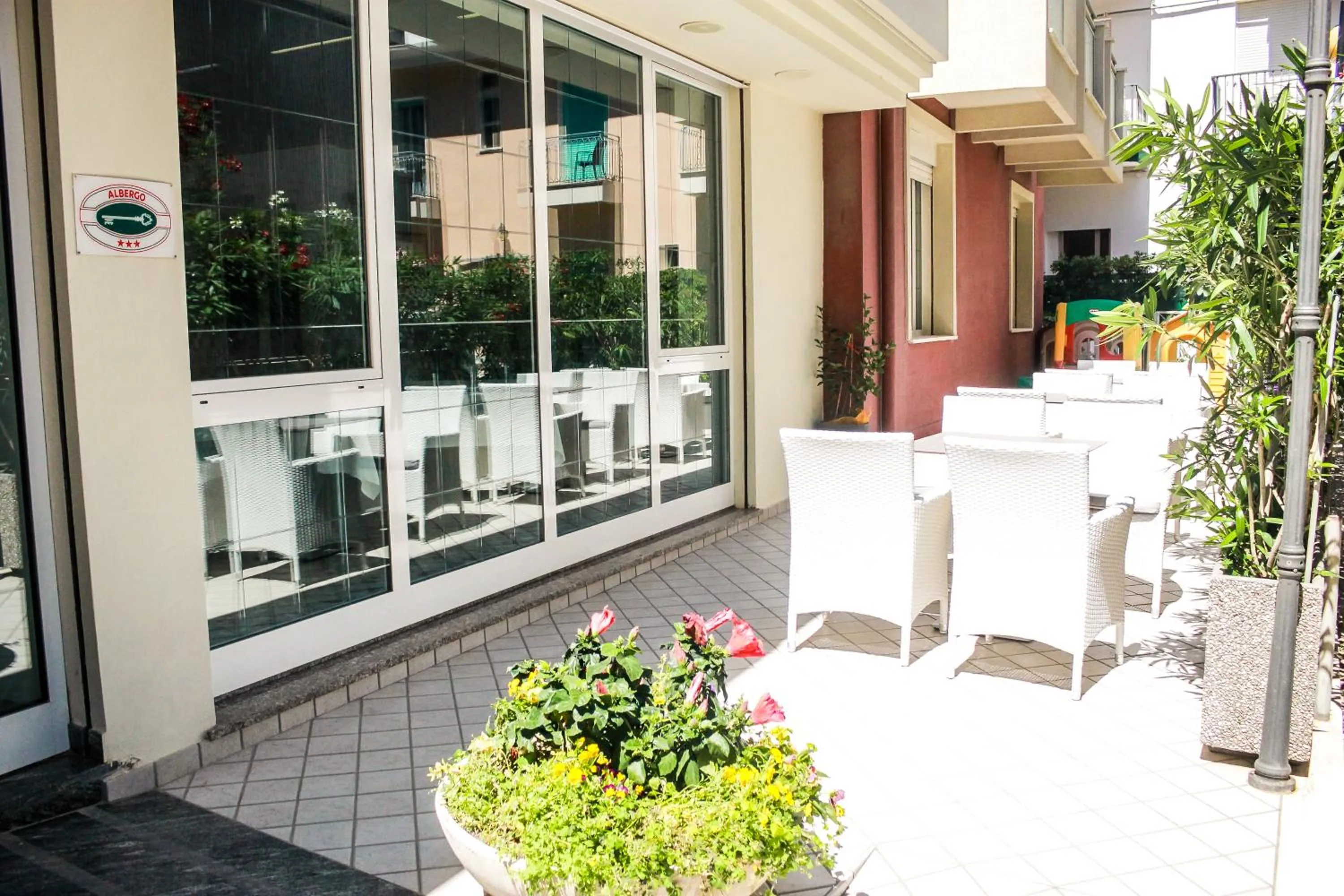 Patio in Hotel Della Motta