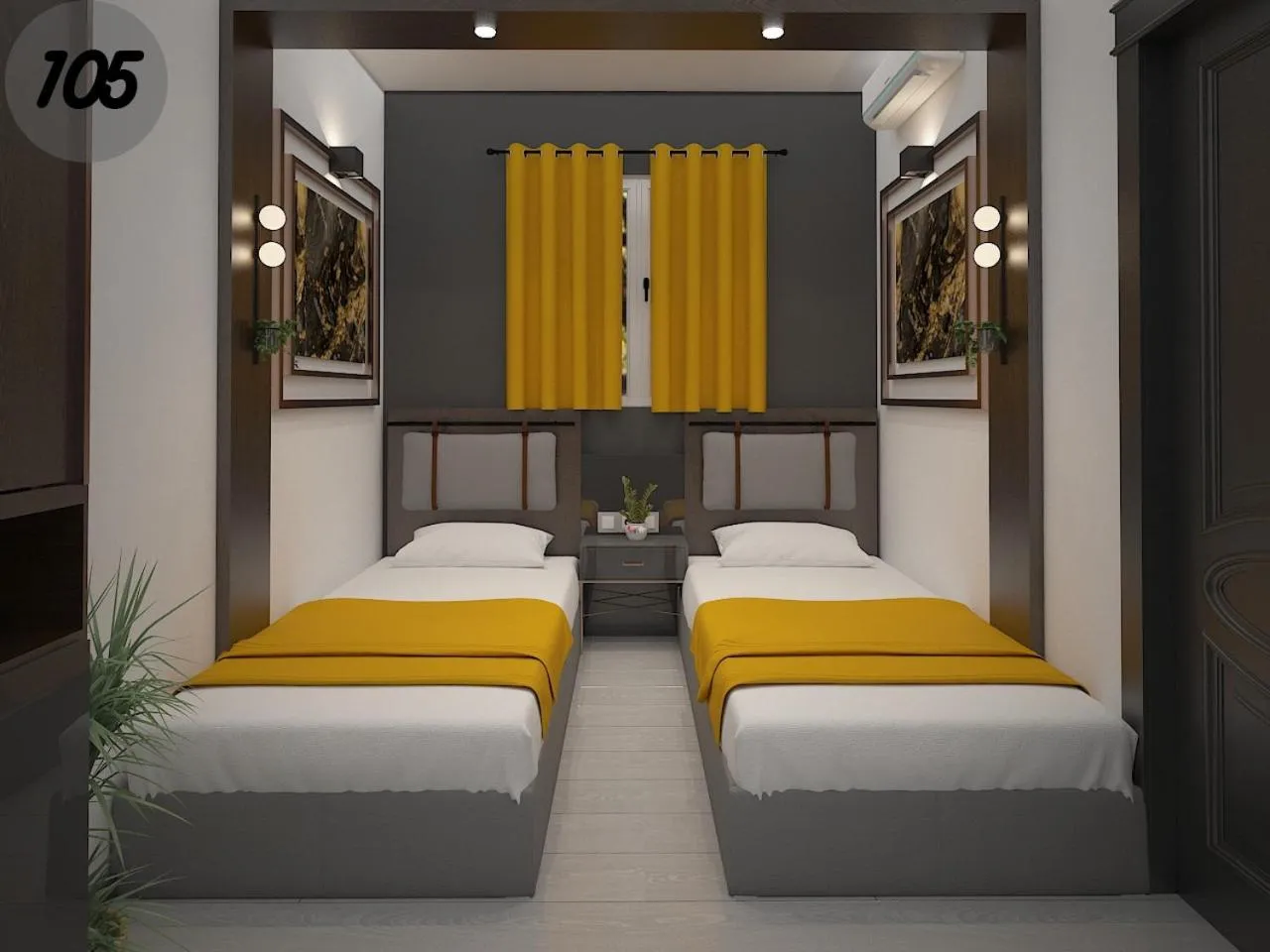 Bed in Exporoyal Hotel